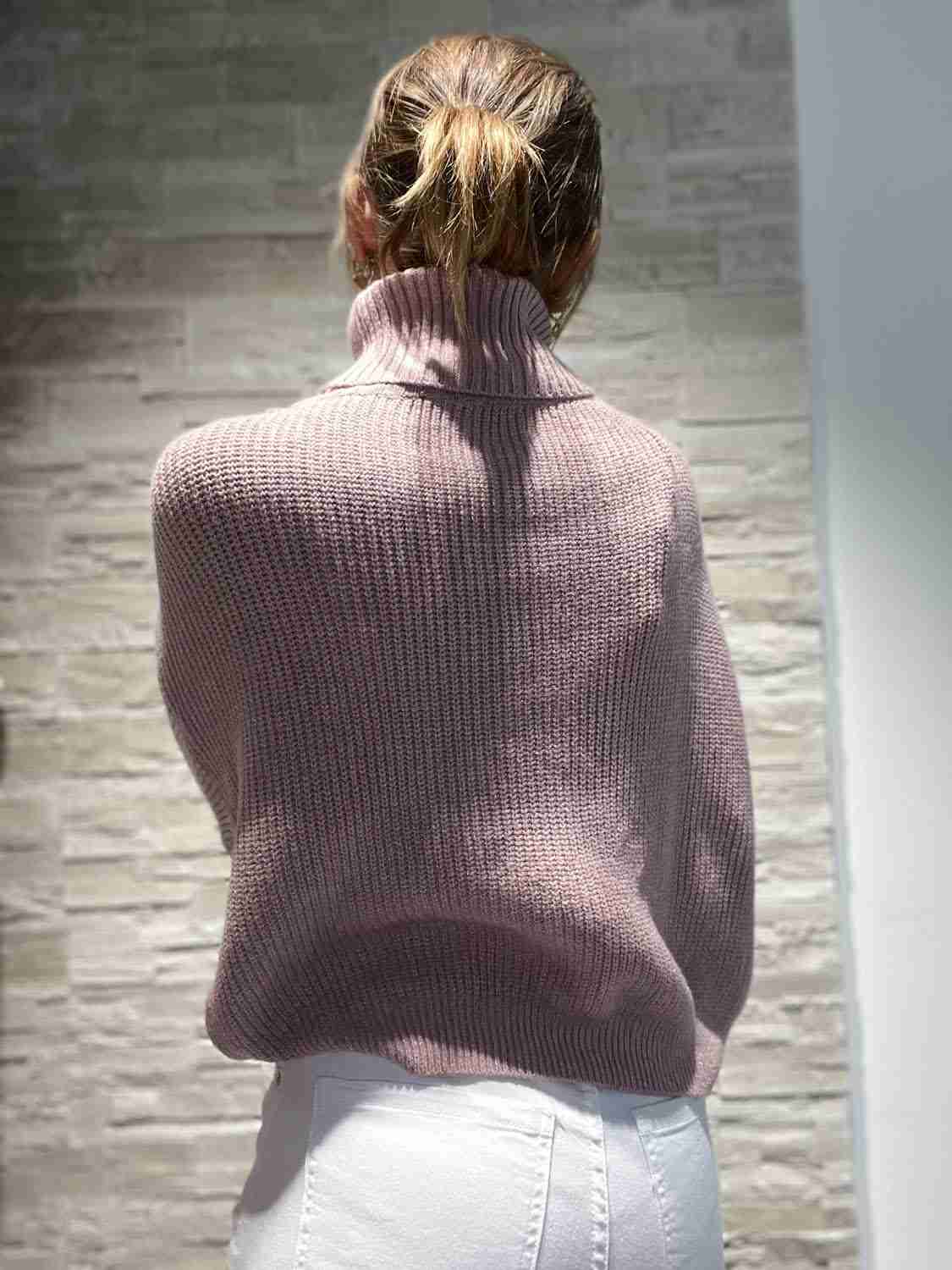 Maglione dolcevita lurex