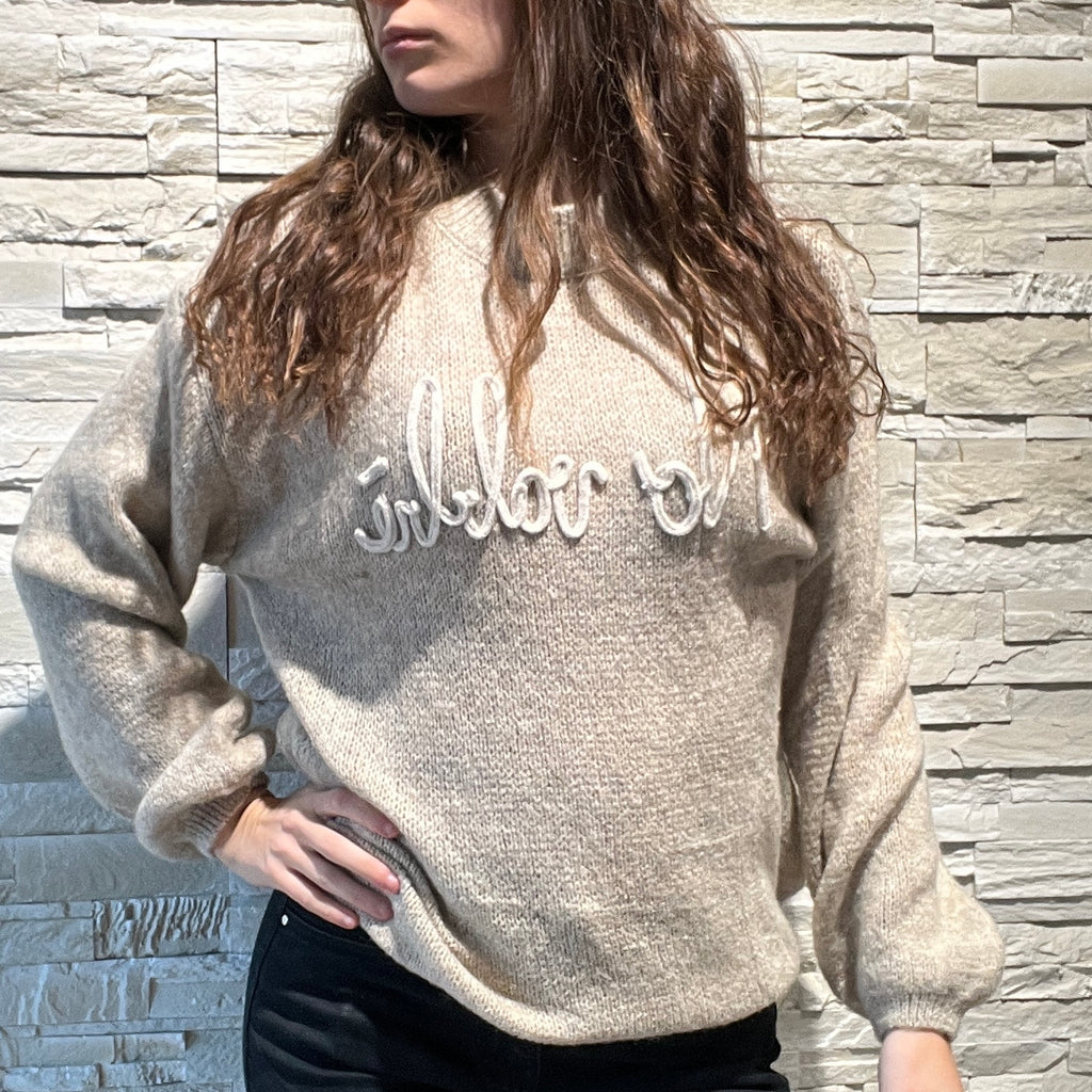 Maglione scritte iconic