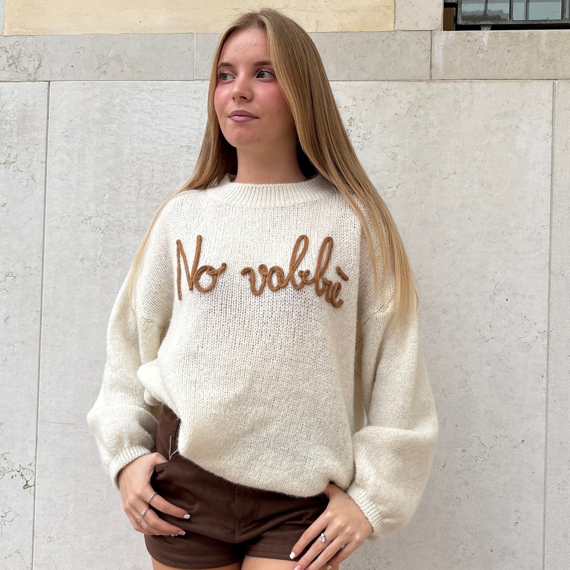 Maglione scritte iconic