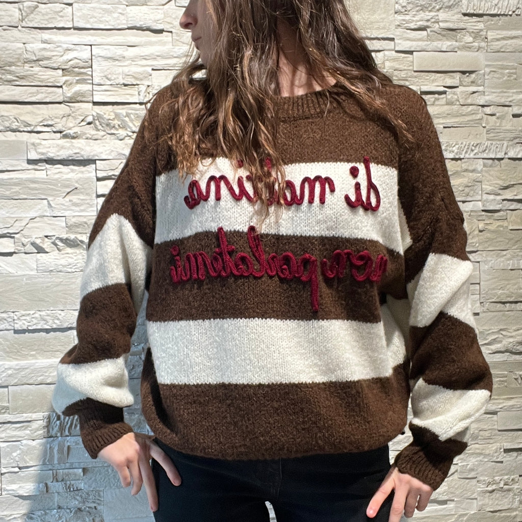 Maglione scritte iconic