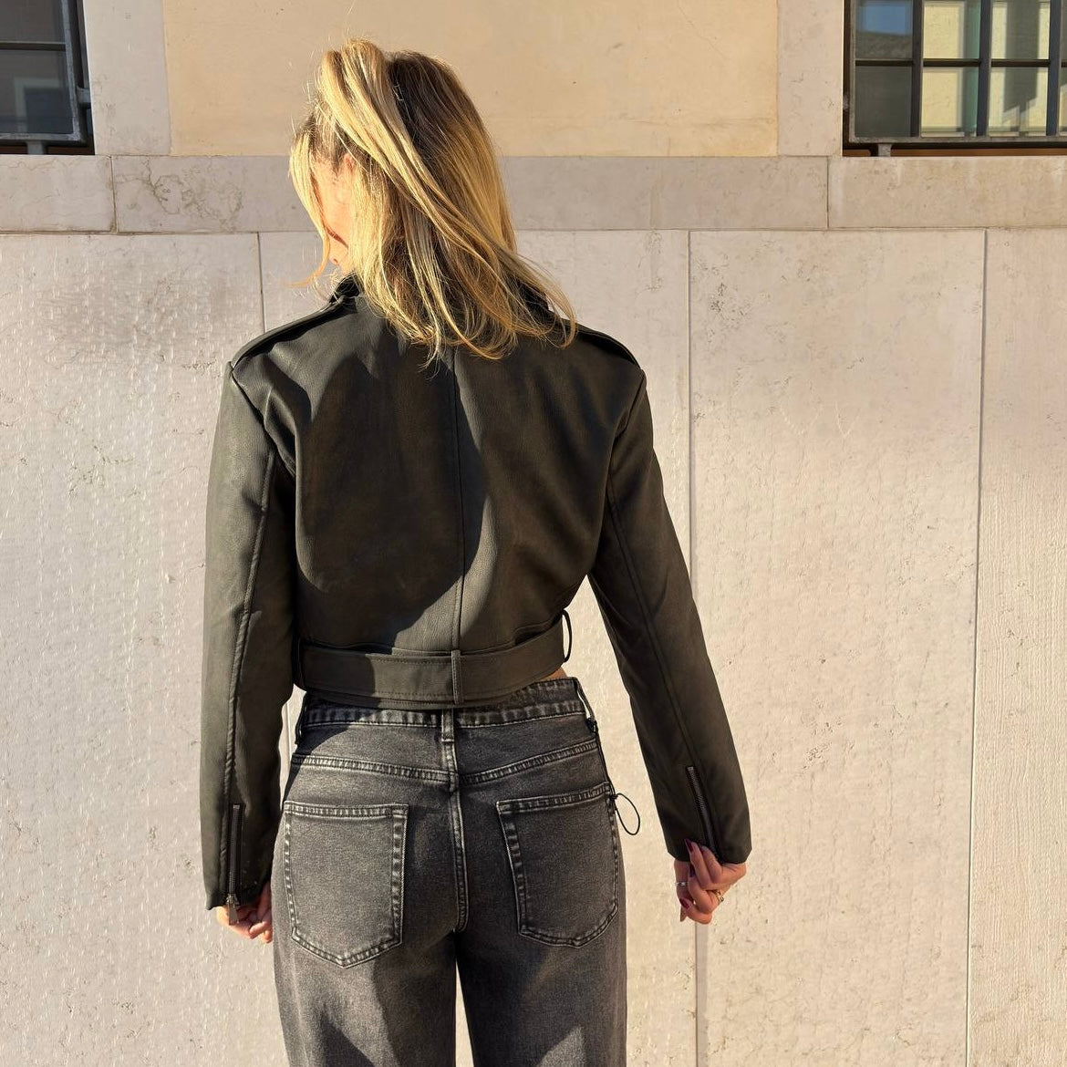 Giacca leather vision