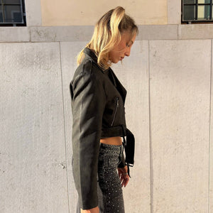 Giacca leather vision