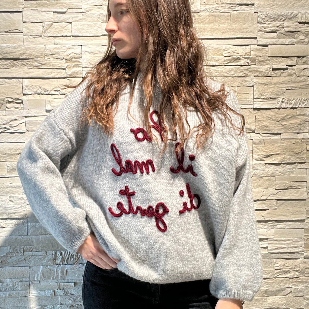 Maglione scritte iconic