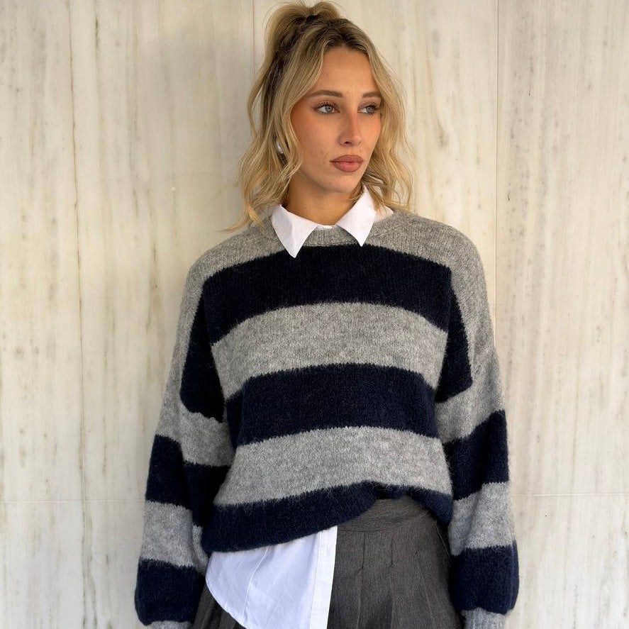 Maglione club righe