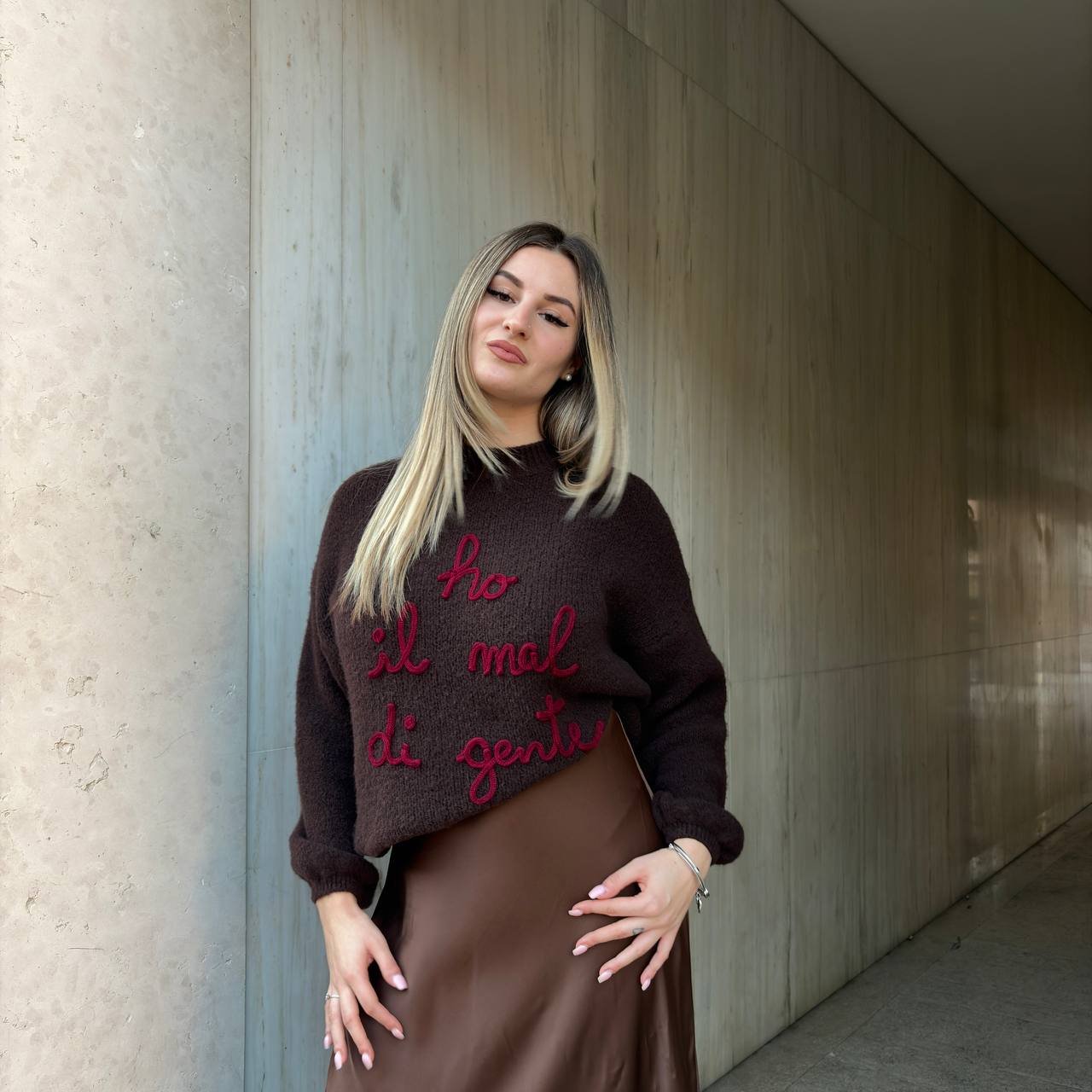 Maglione scritte iconic