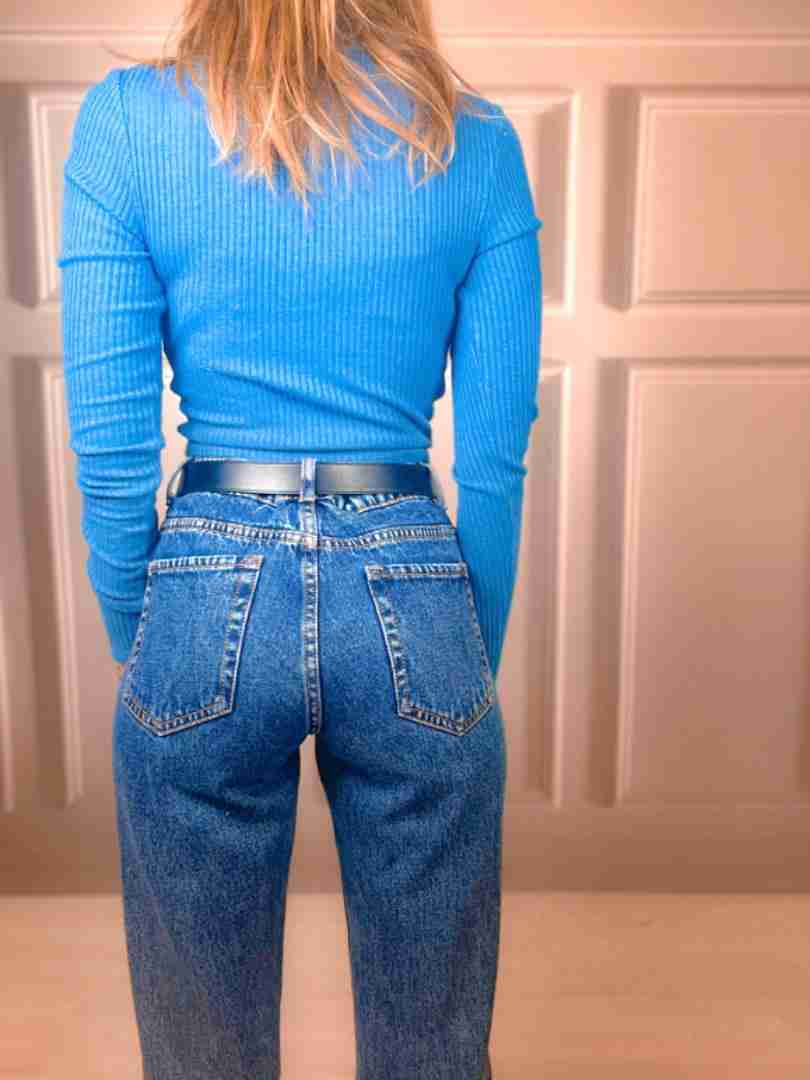Jeans mom fit scuri