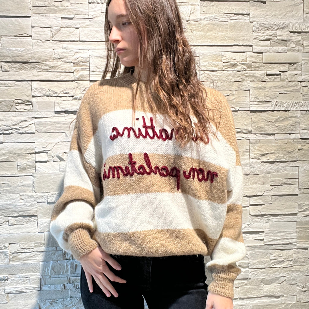 Maglione scritte iconic