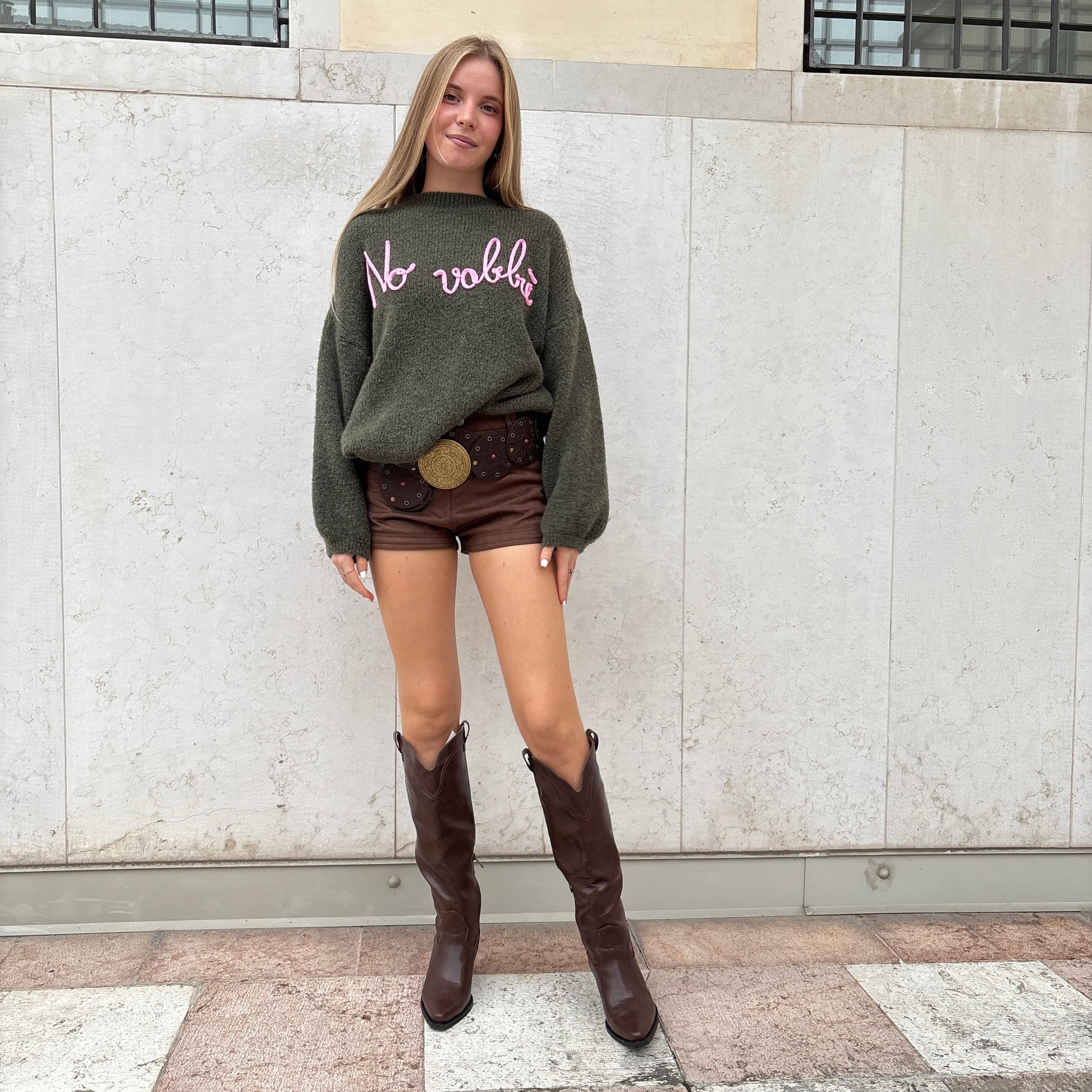 Maglione scritte iconic