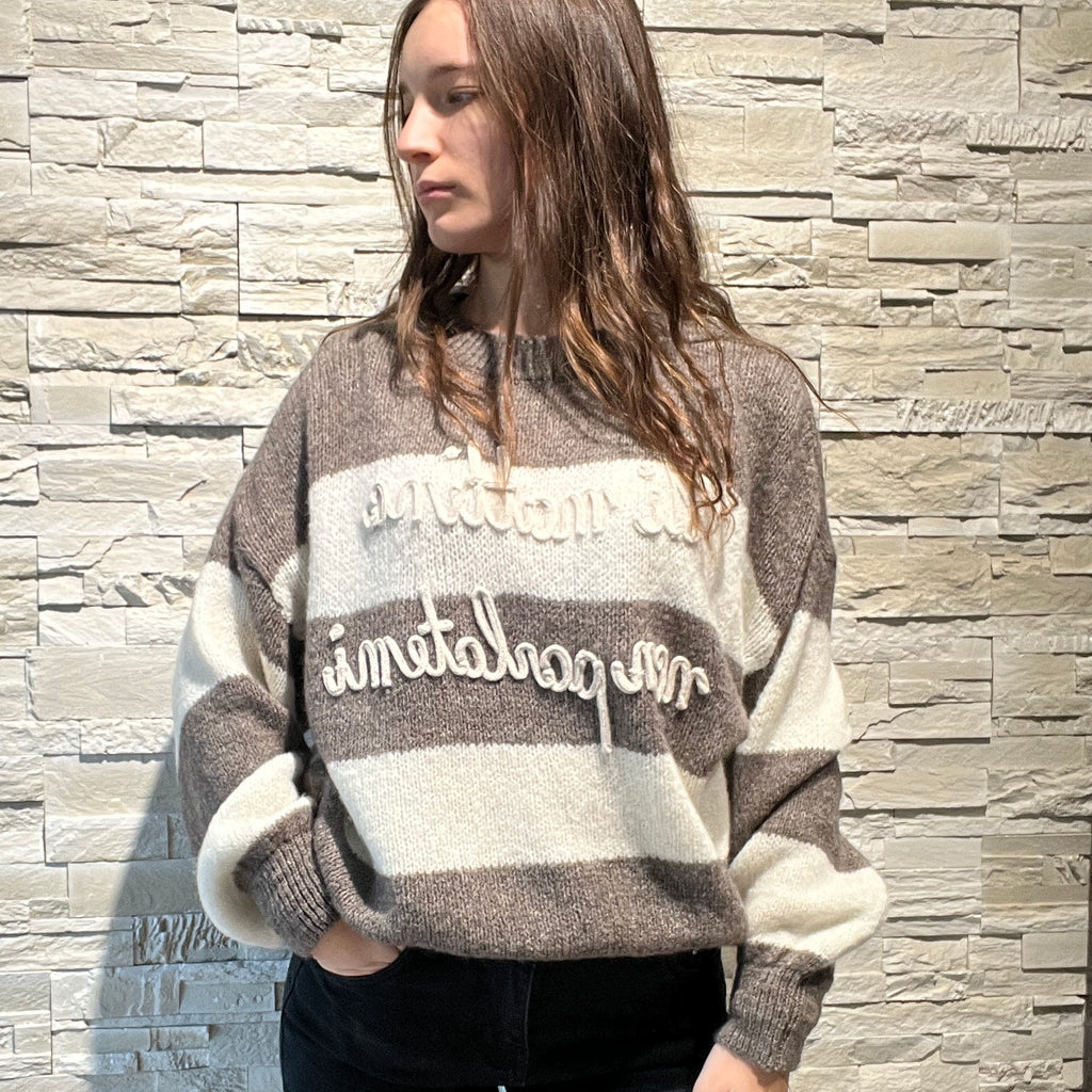 Maglione scritte iconic