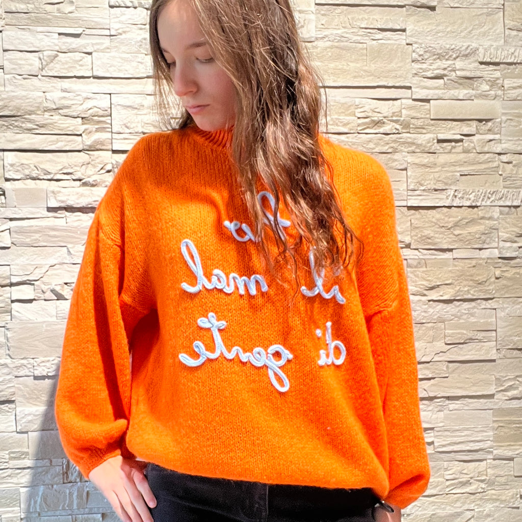 Maglione scritte iconic