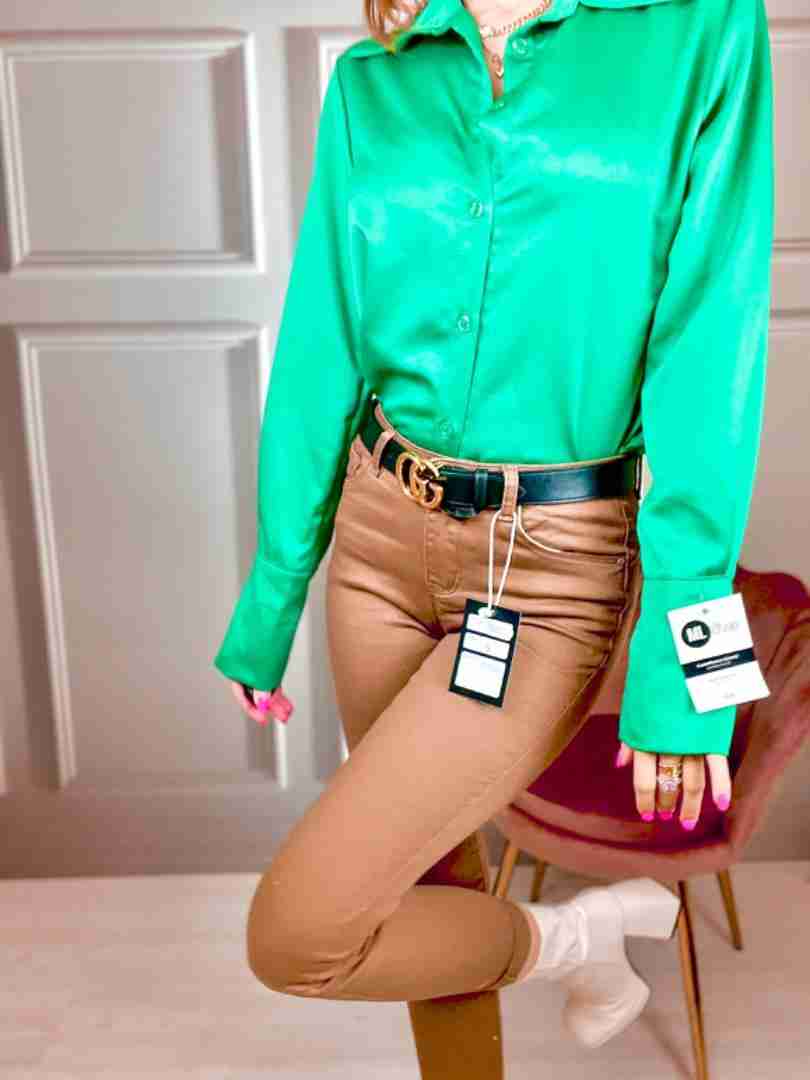 Jeans skinny semplice marrone