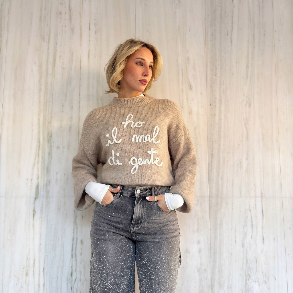 Maglione scritte iconic