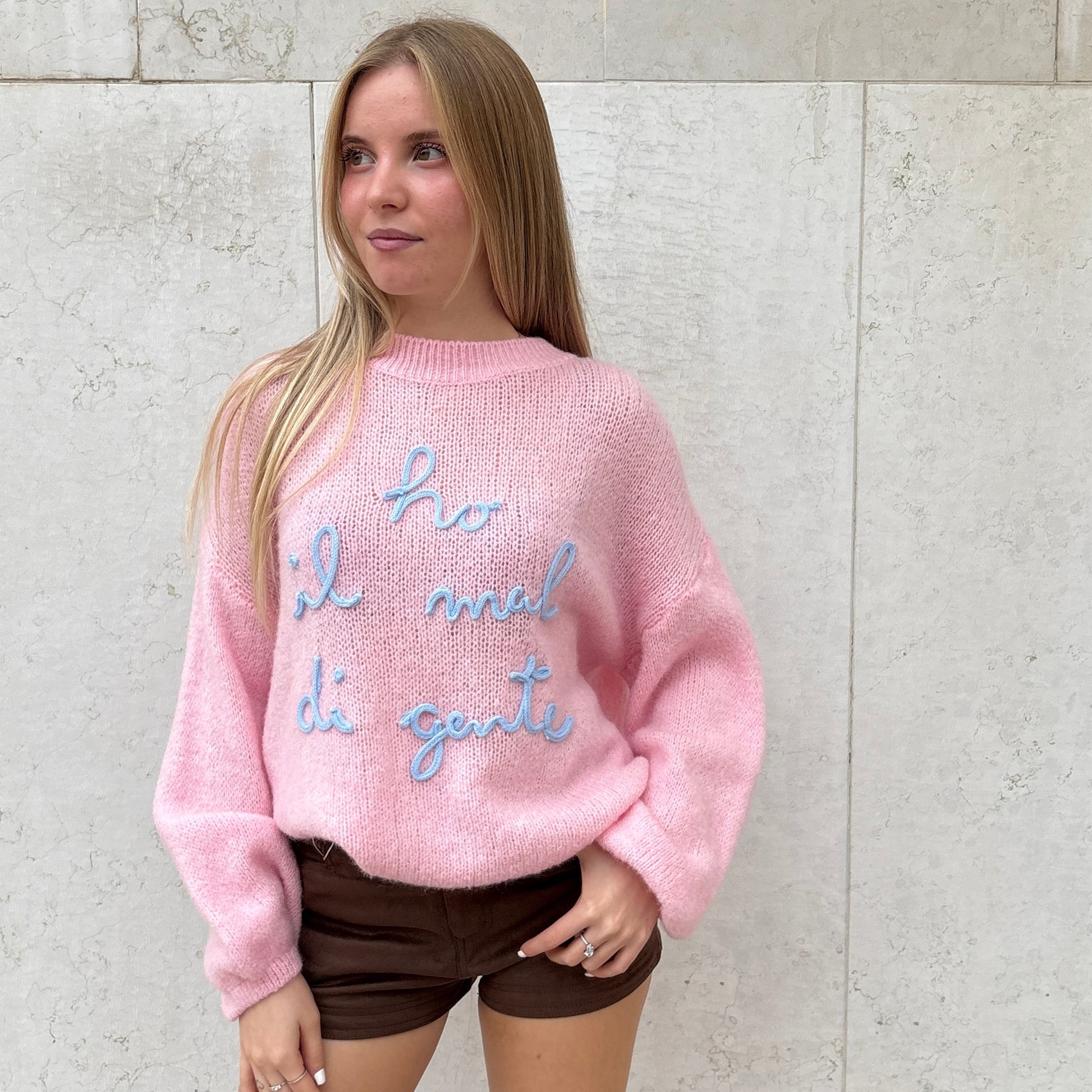 Maglione scritte iconic