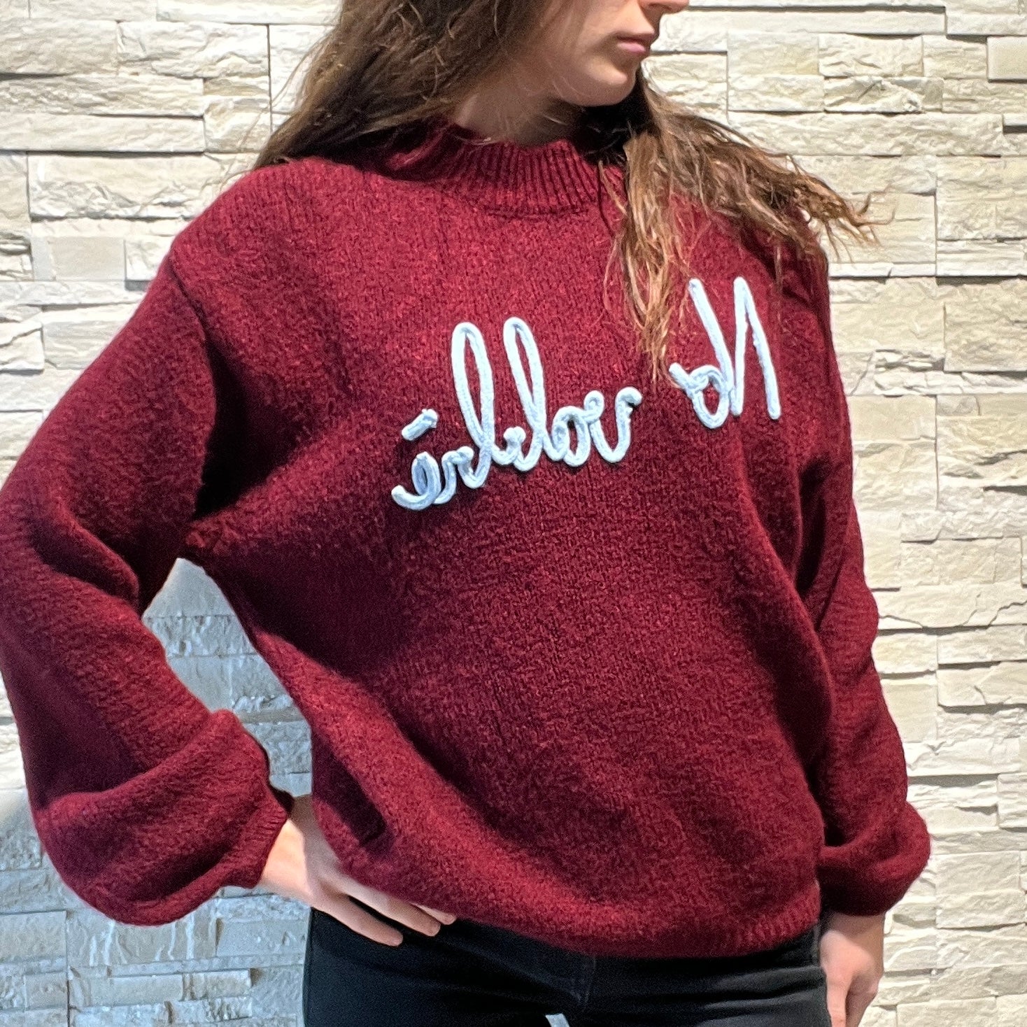 Maglione scritte iconic