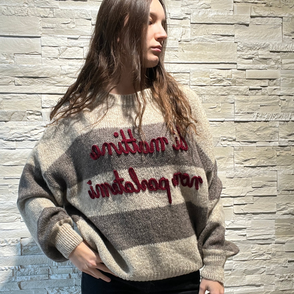 Maglione scritte iconic