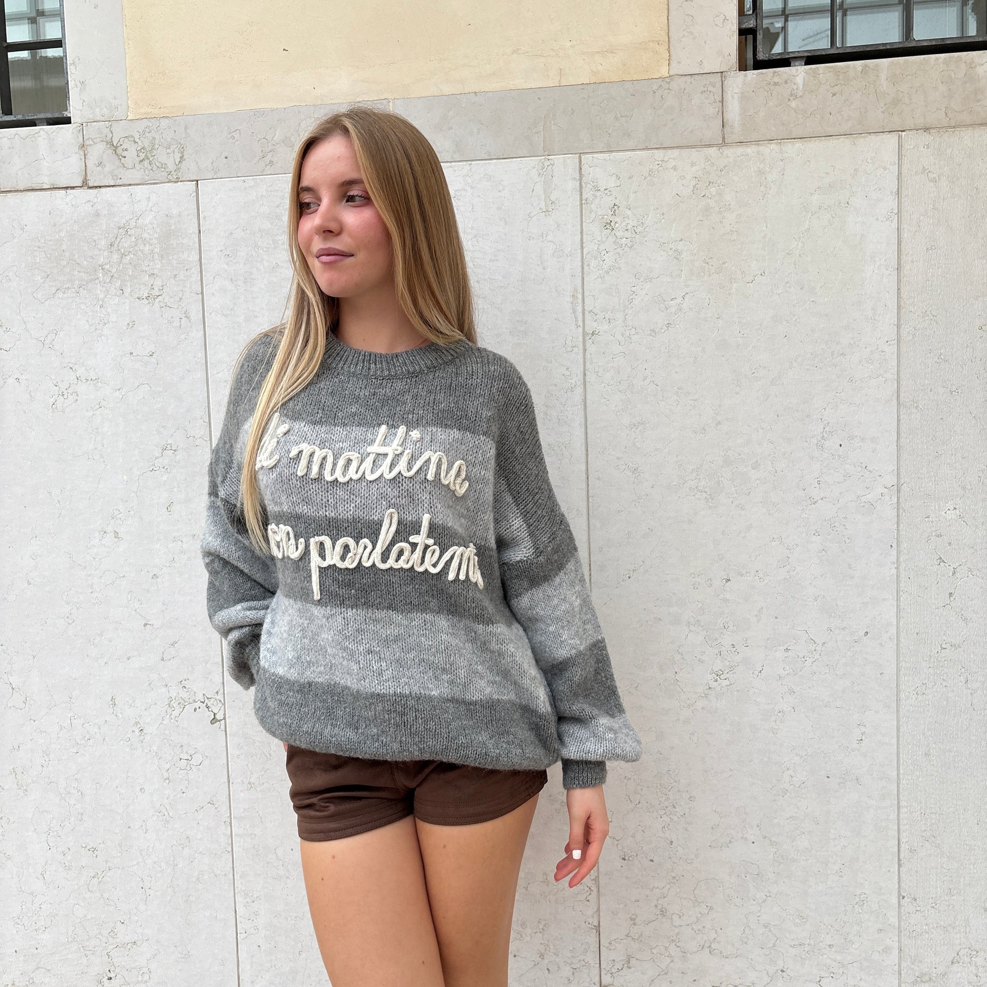 Maglione scritte iconic