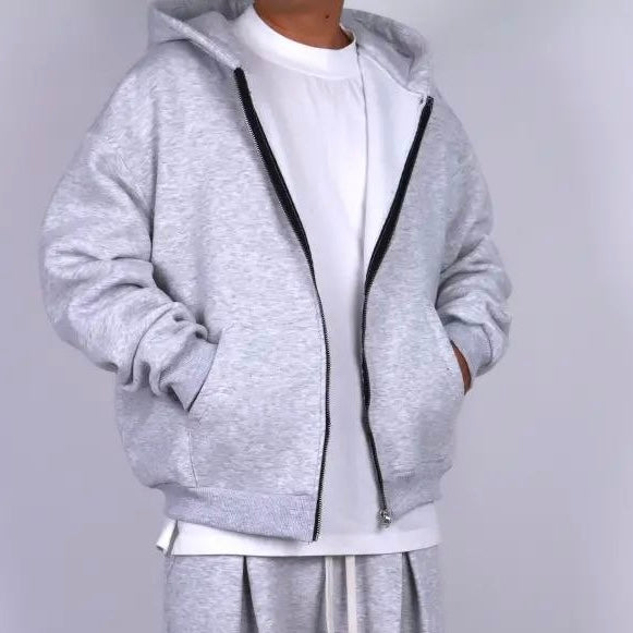 Felpa cropped zip-up