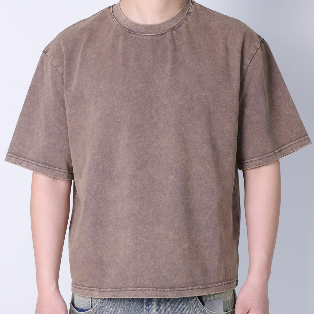 T-shirt crop stone wash