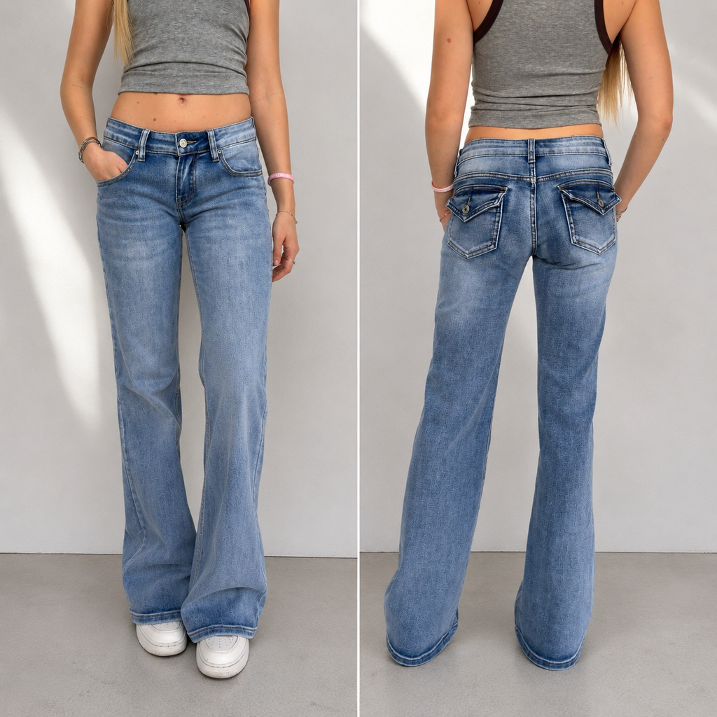 Jeans taschini a zampa