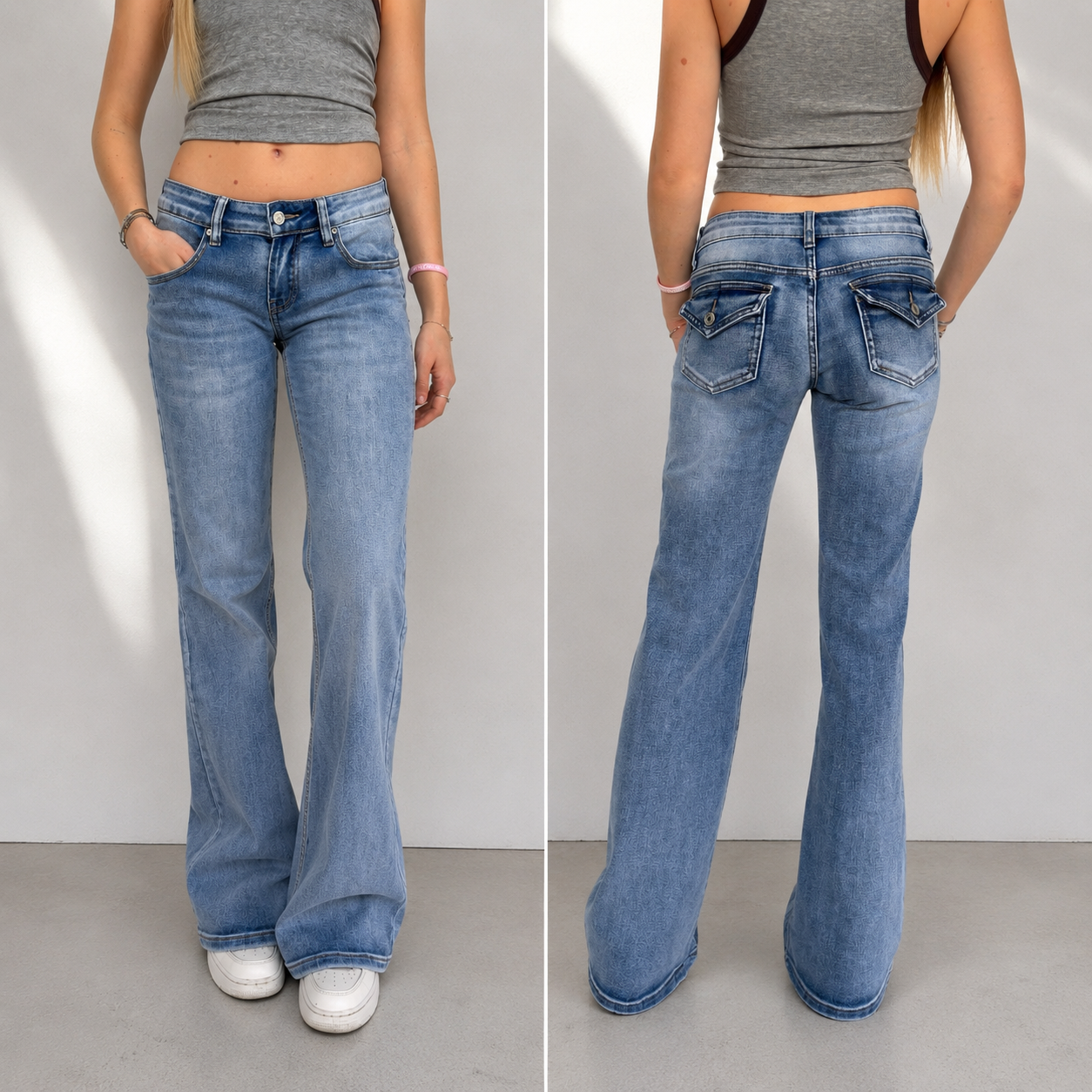 Jeans taschini a zampa
