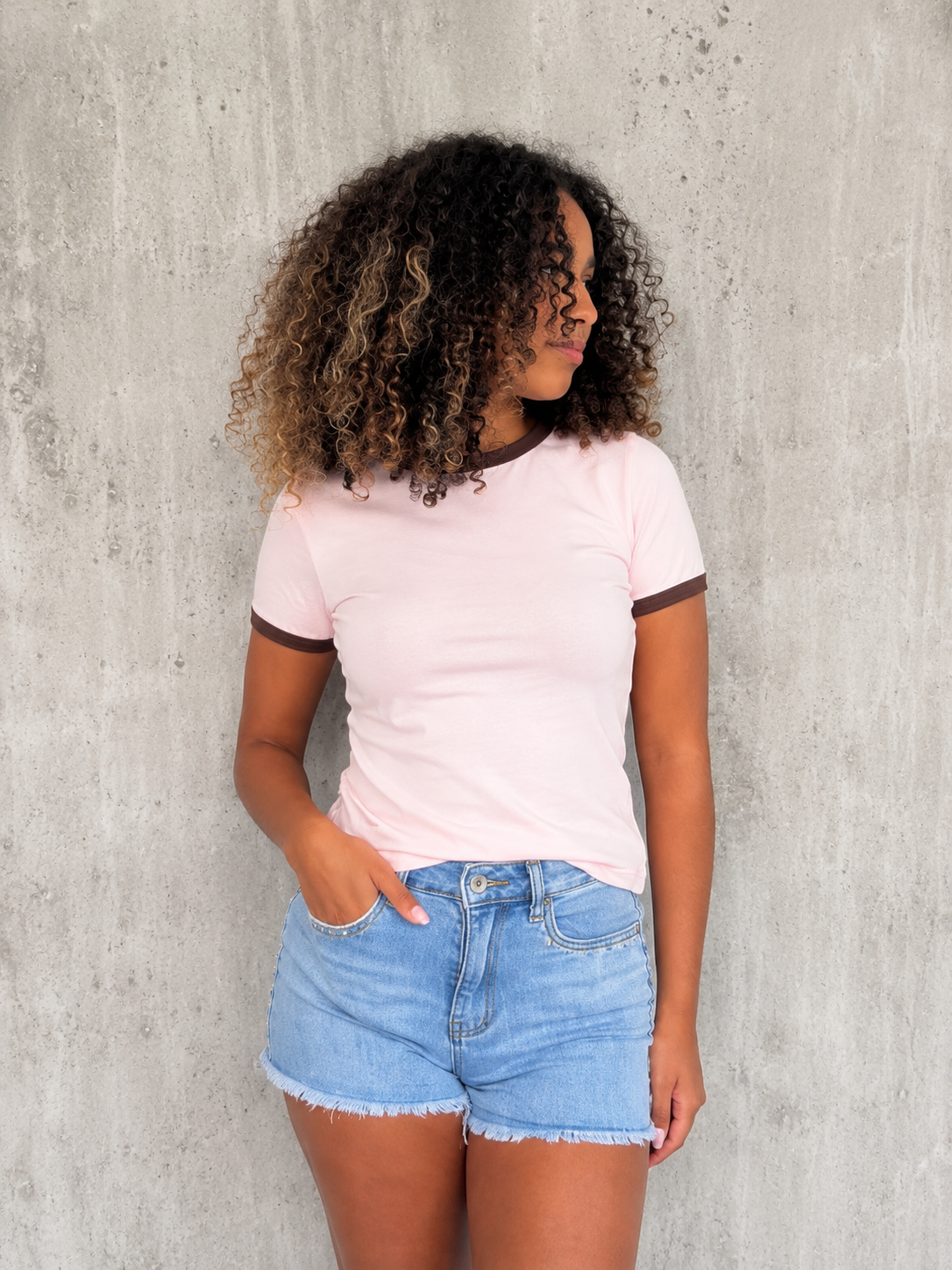 T-shirt contrasto Paola