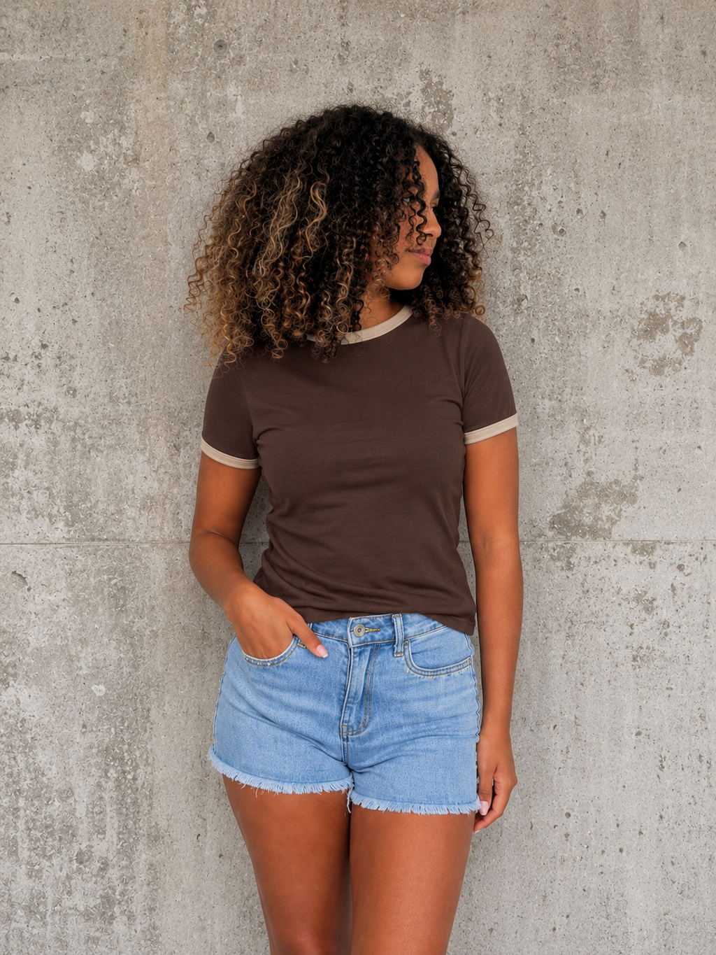 T-shirt contrasto Paola