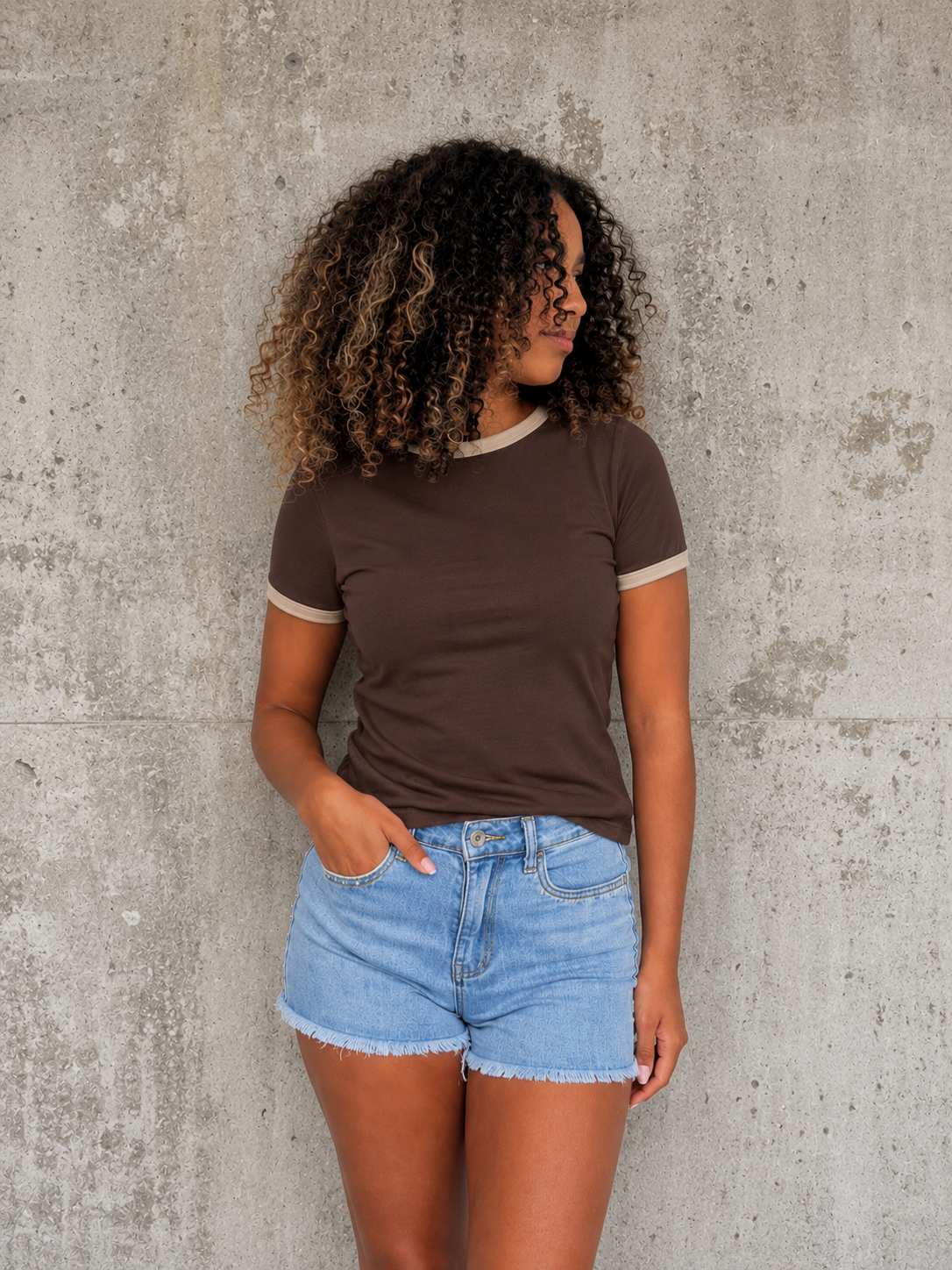 T-shirt contrasto Paola