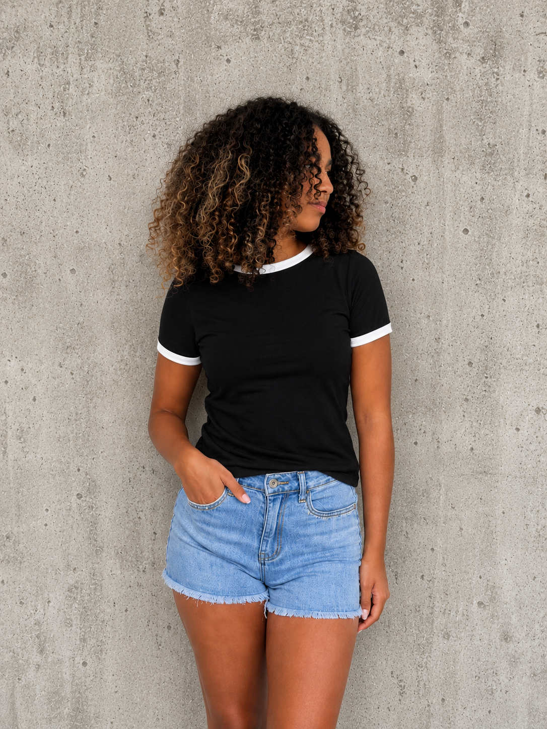 T-shirt contrasto Paola