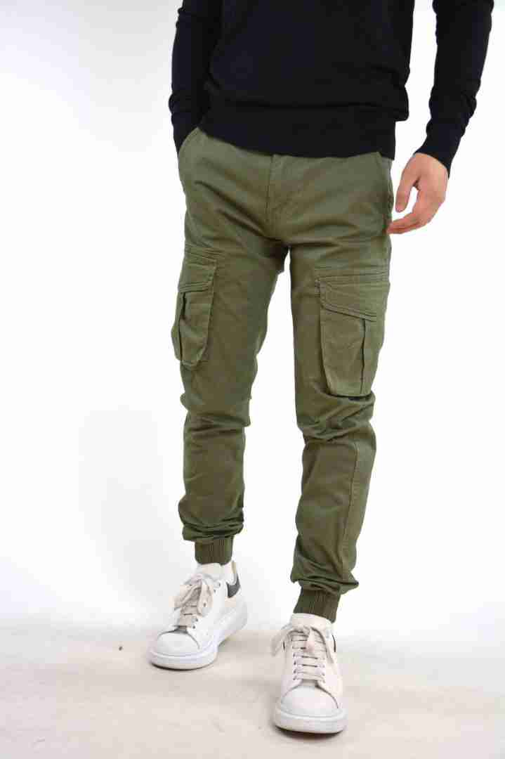 Pantaloni cargo con polsino