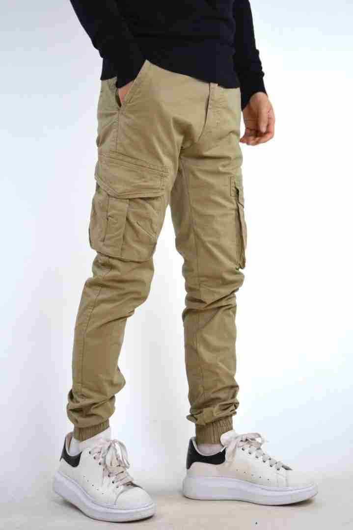 Pantaloni cargo con polsino