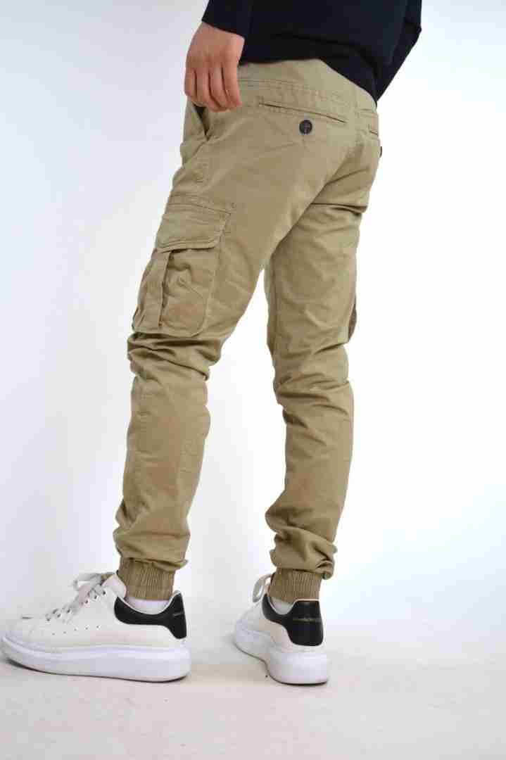 Pantaloni cargo con polsino