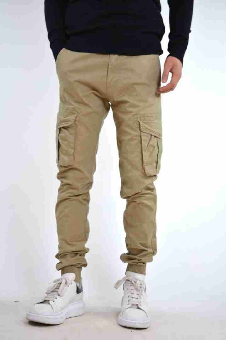 Pantaloni cargo con polsino