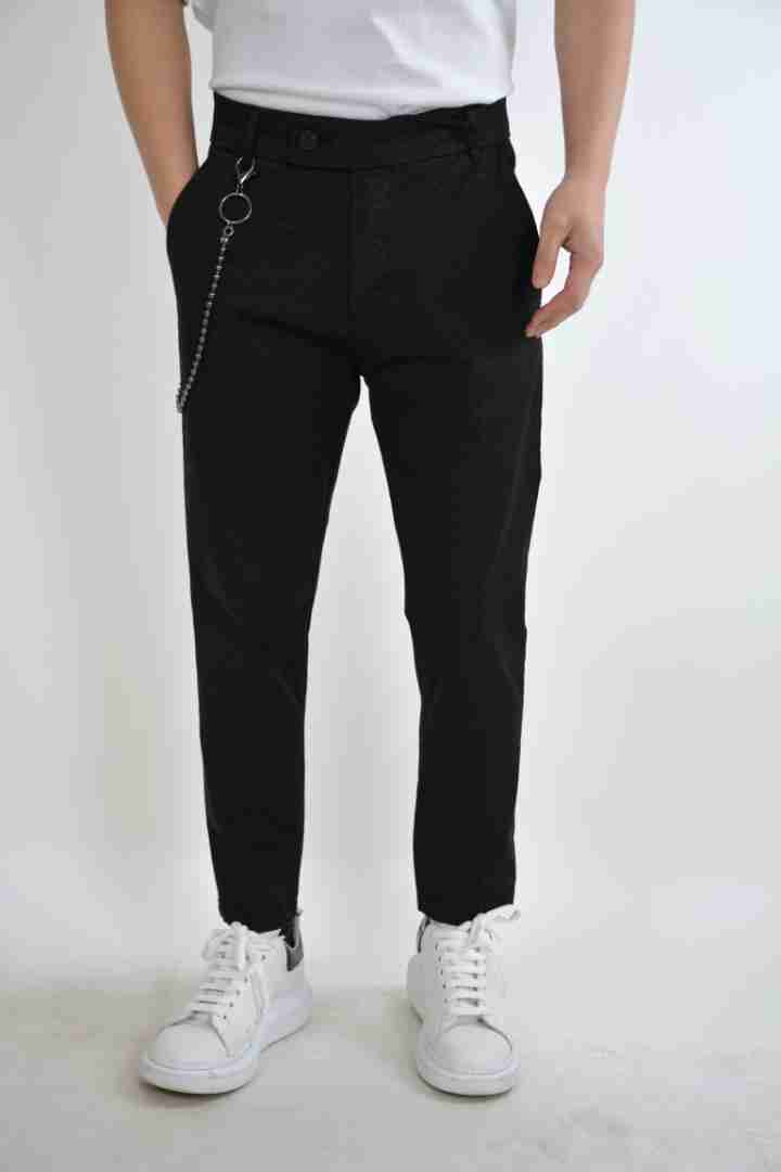 Pantaloni capri in microfantasia
