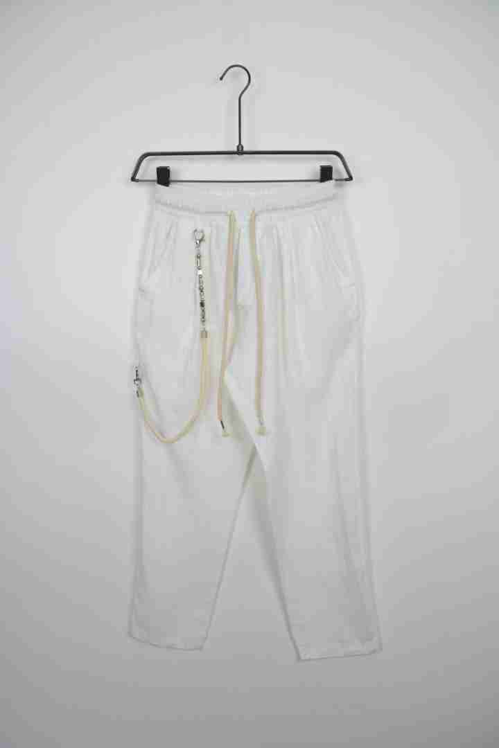 Pantaloni con coulisse in lino