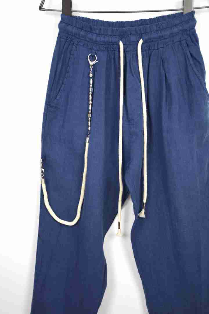 Pantaloni con coulisse in lino