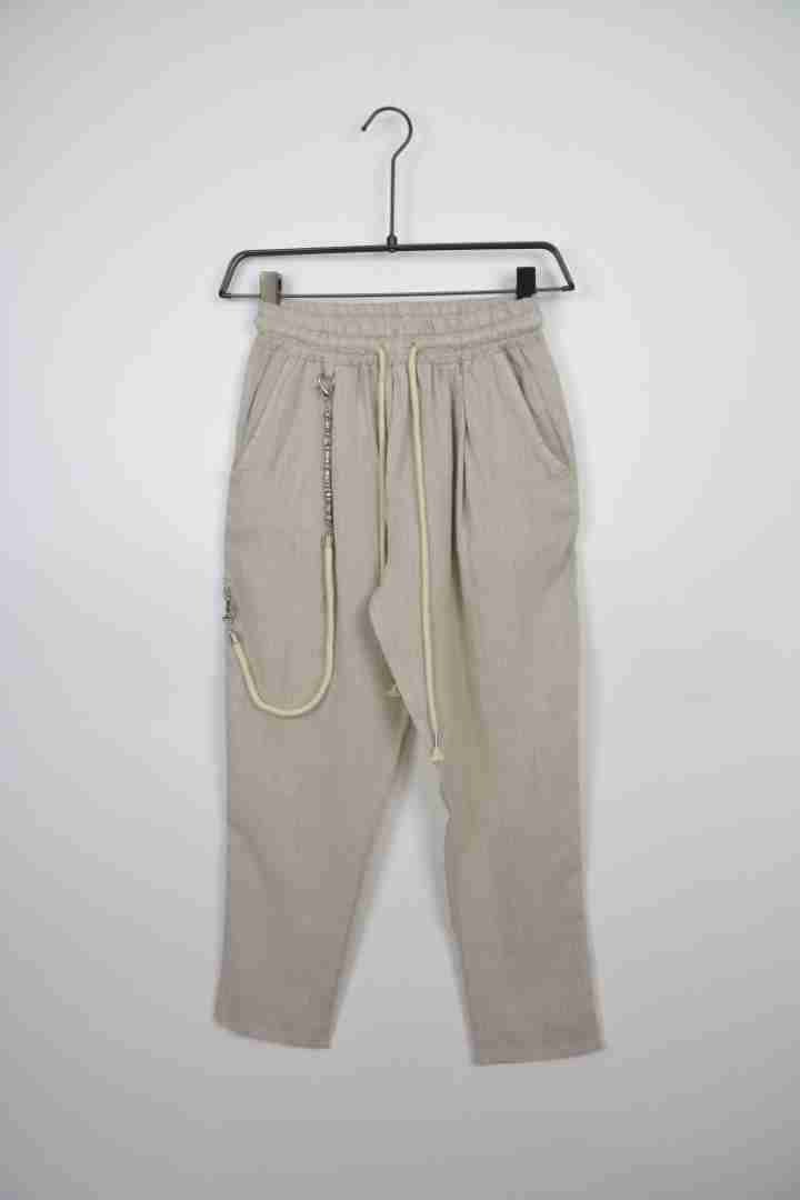 Pantaloni con coulisse in lino