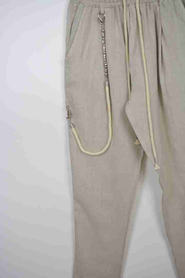 Pantaloni con coulisse in lino