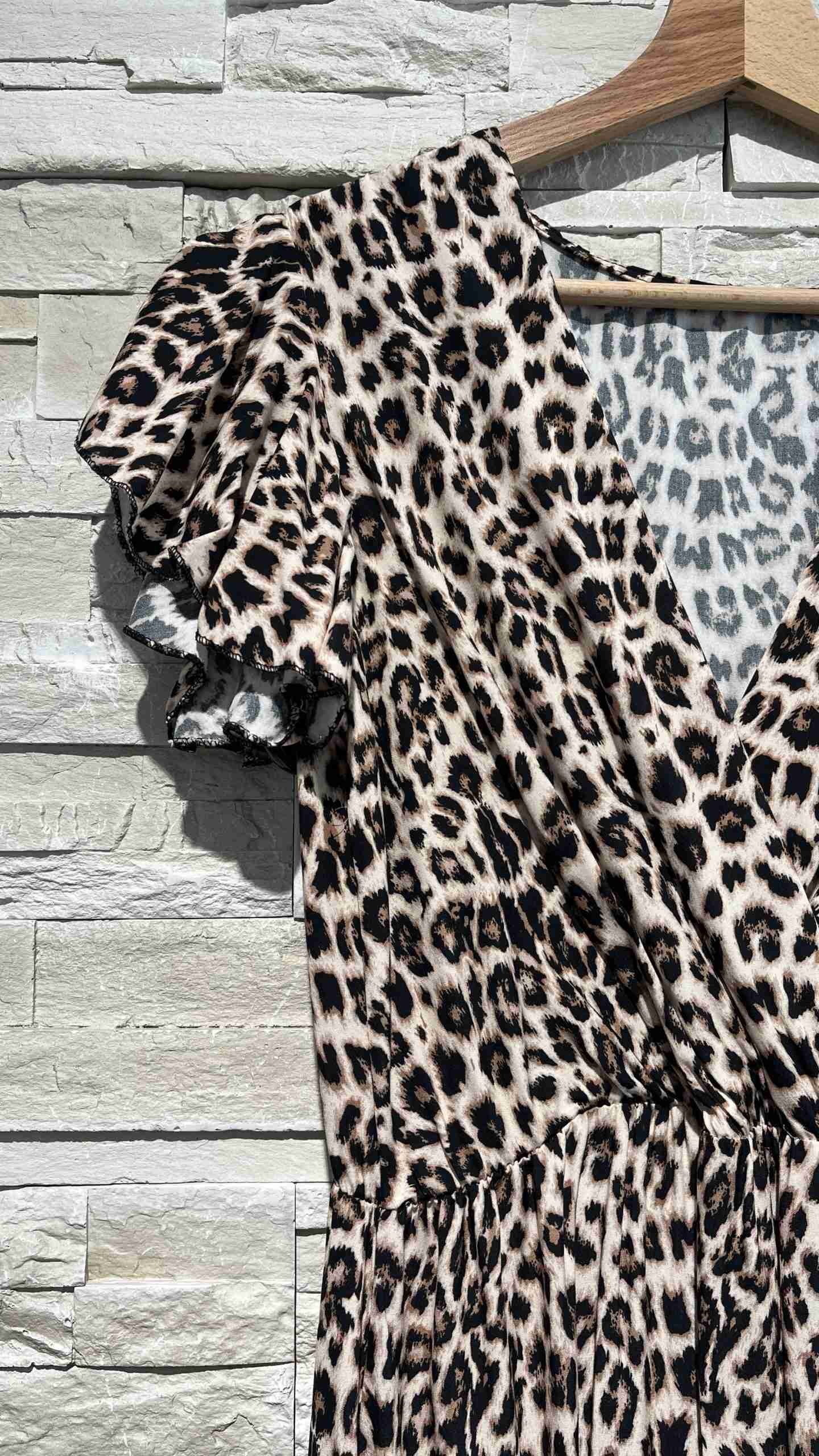 Abito lungo in fantasia animalier