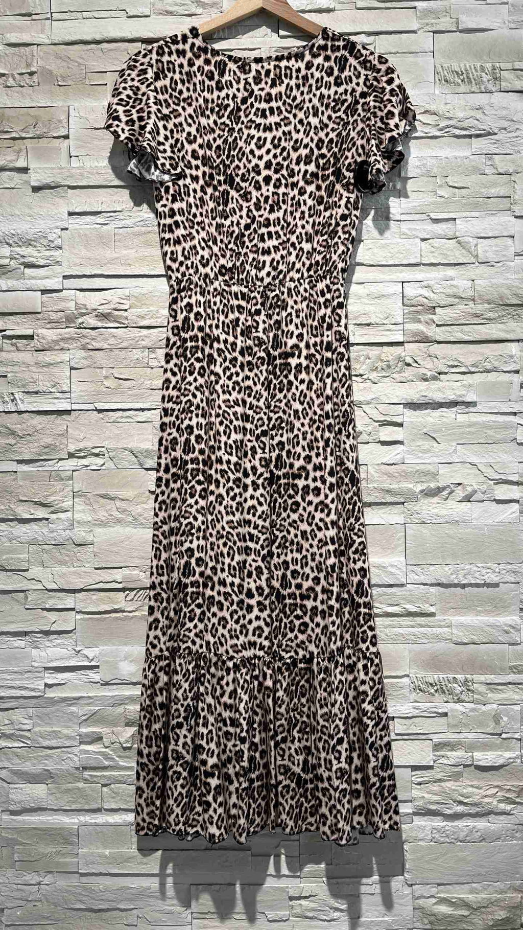 Abito lungo in fantasia animalier