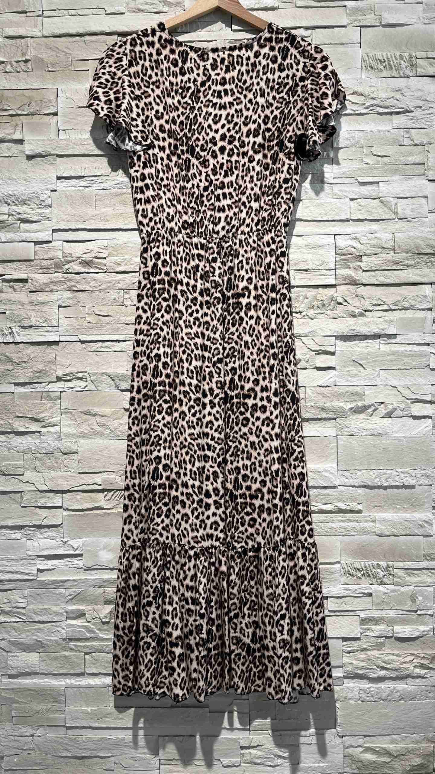 Abito lungo in fantasia animalier