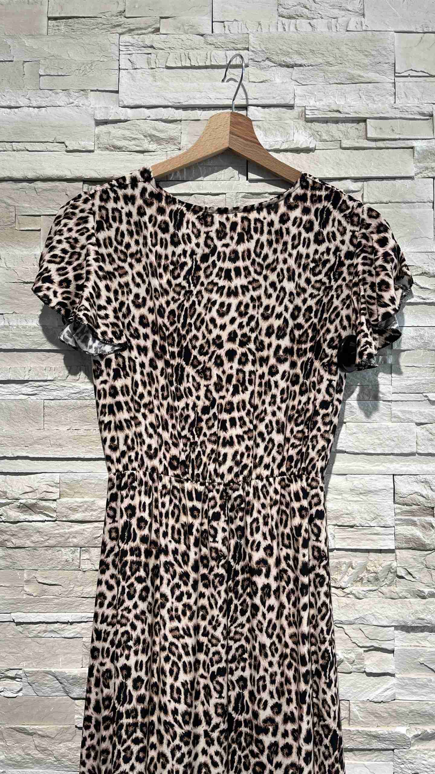 Abito lungo in fantasia animalier