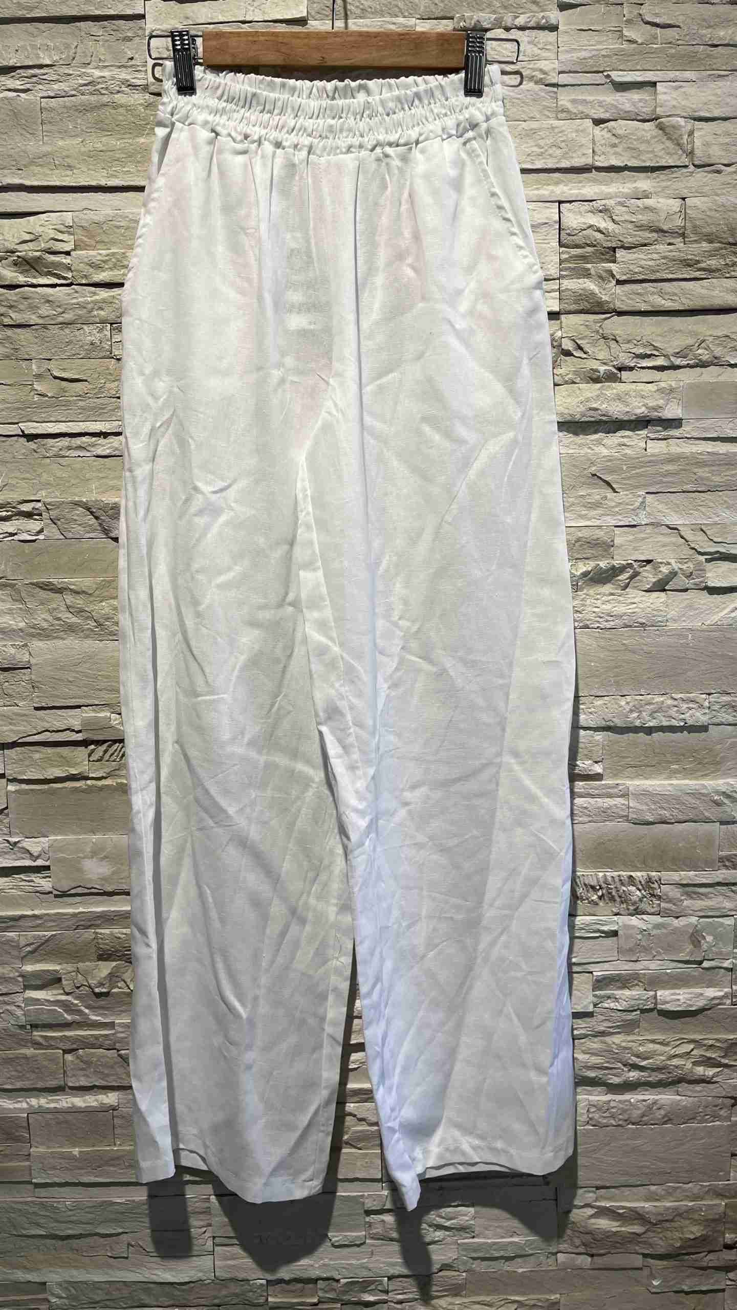 Pantaloni a palazzo in lino