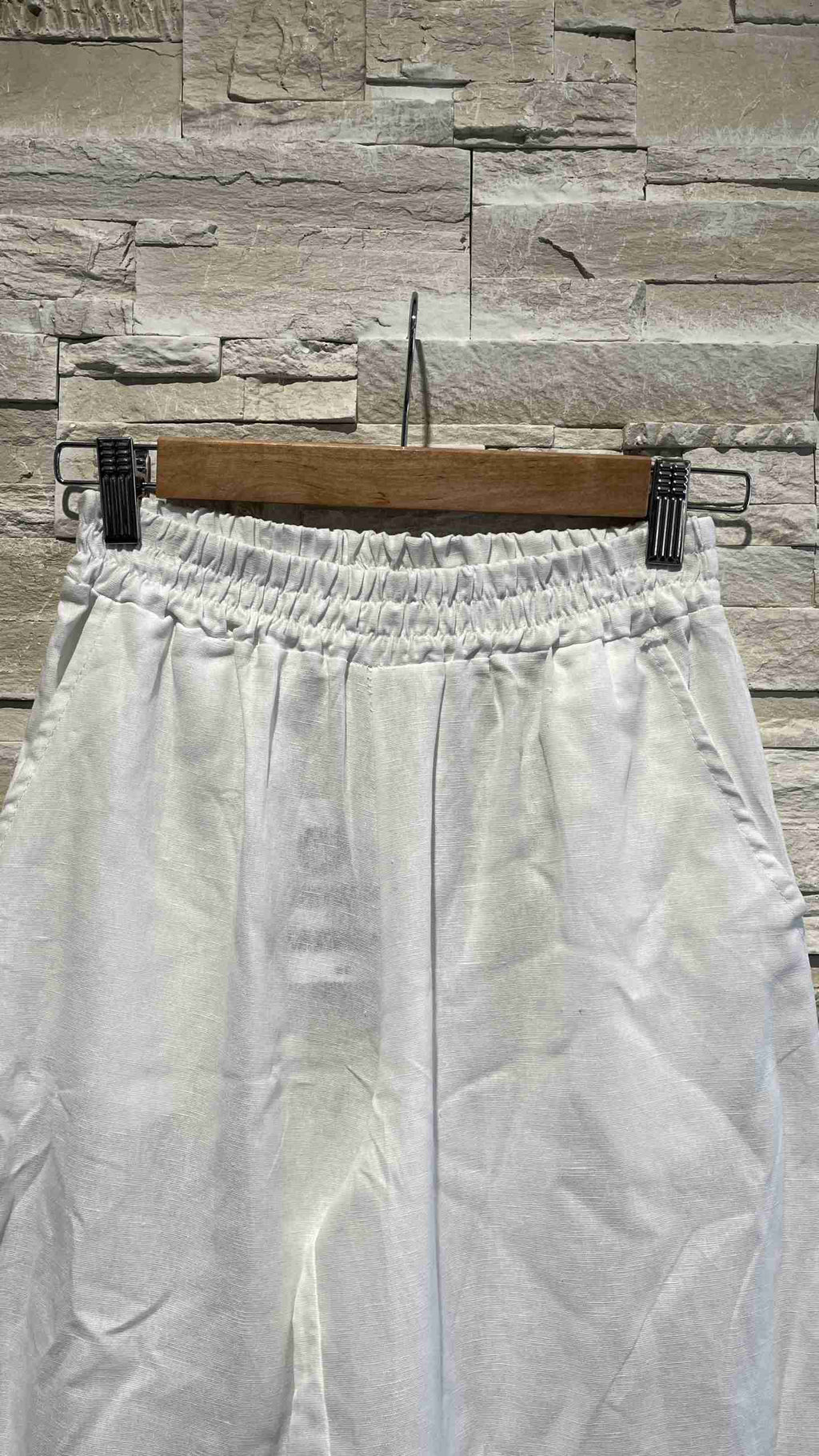 Pantaloni a palazzo in lino