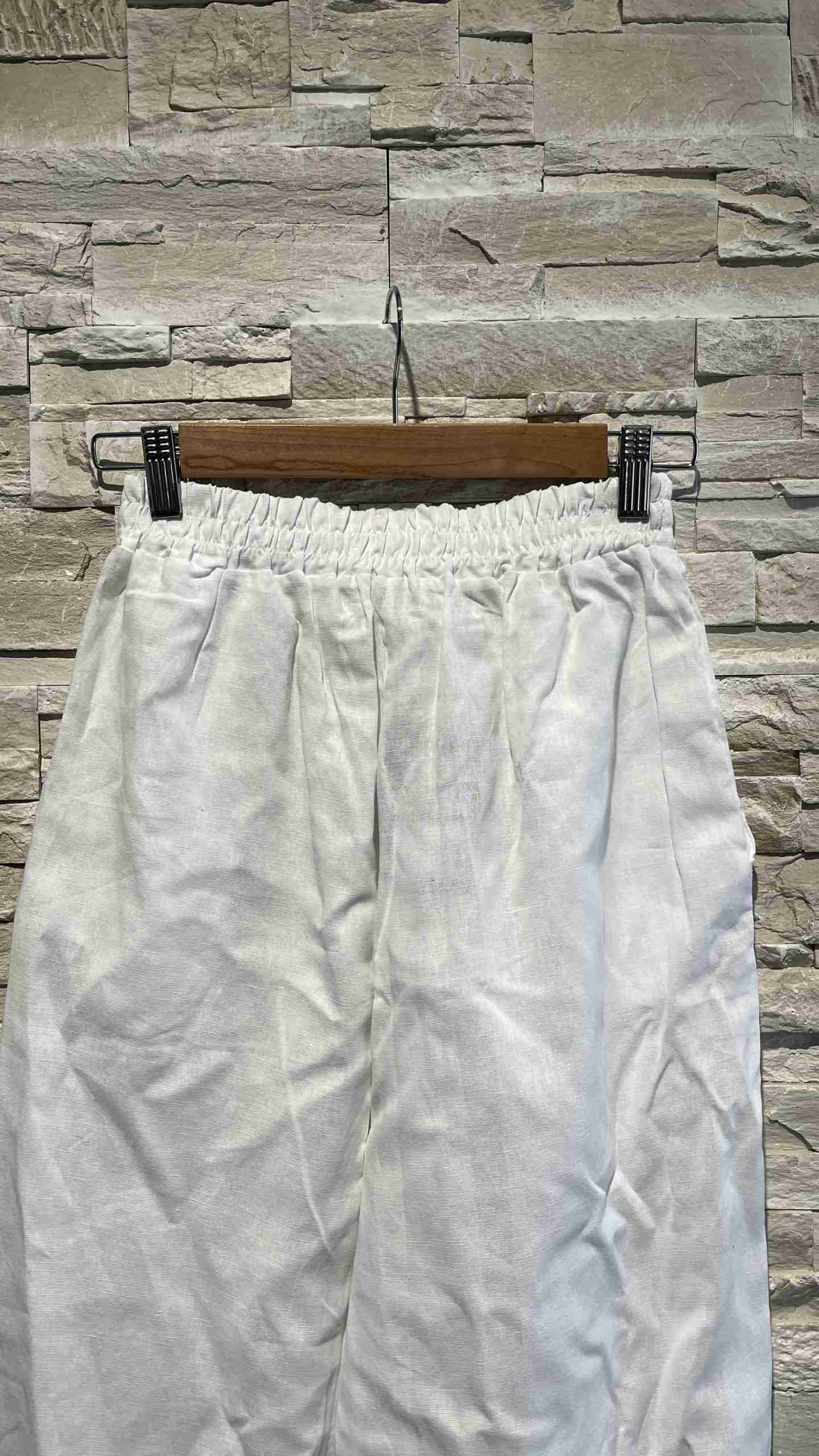 Pantaloni a palazzo in lino