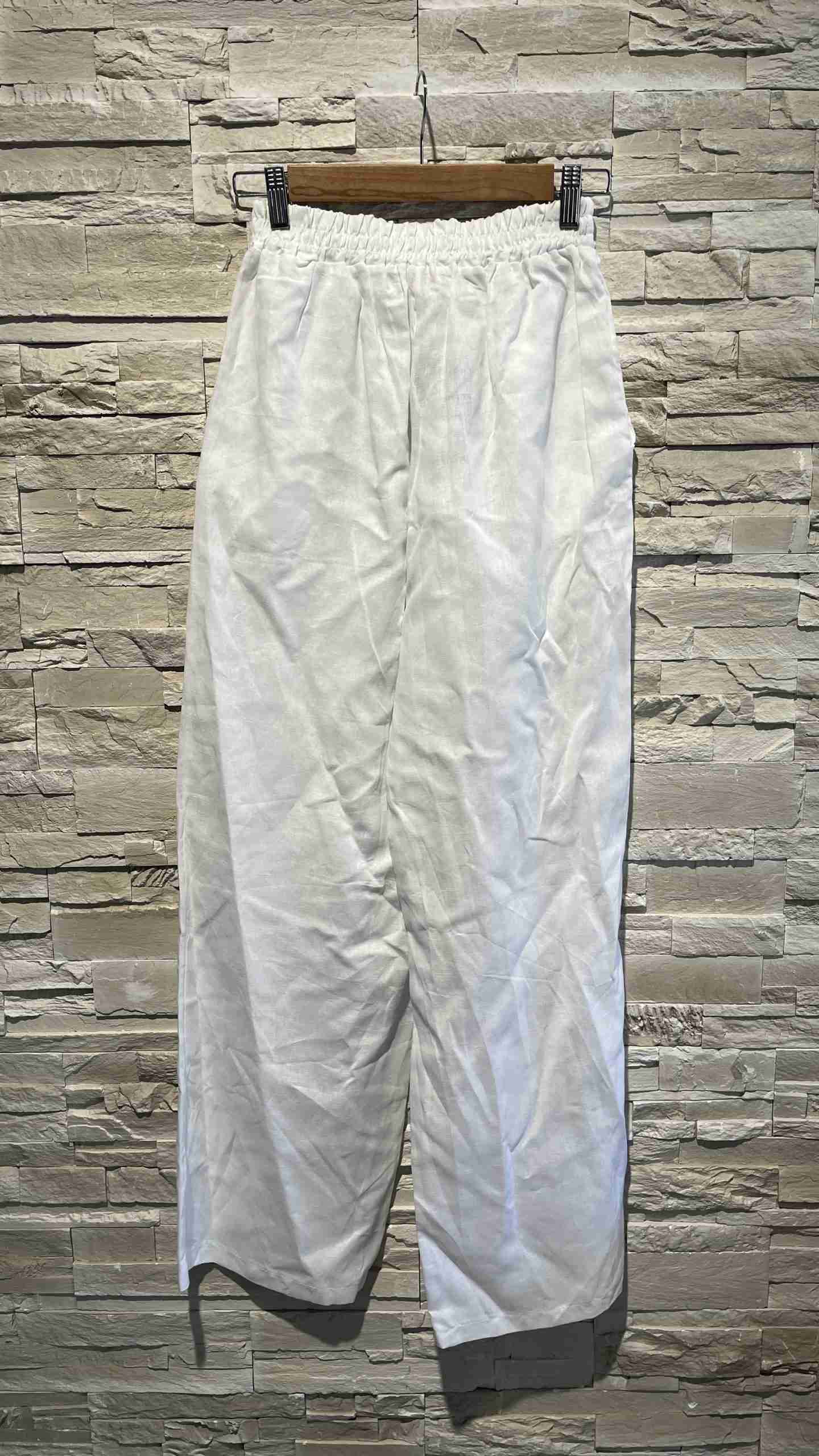 Pantaloni a palazzo in lino