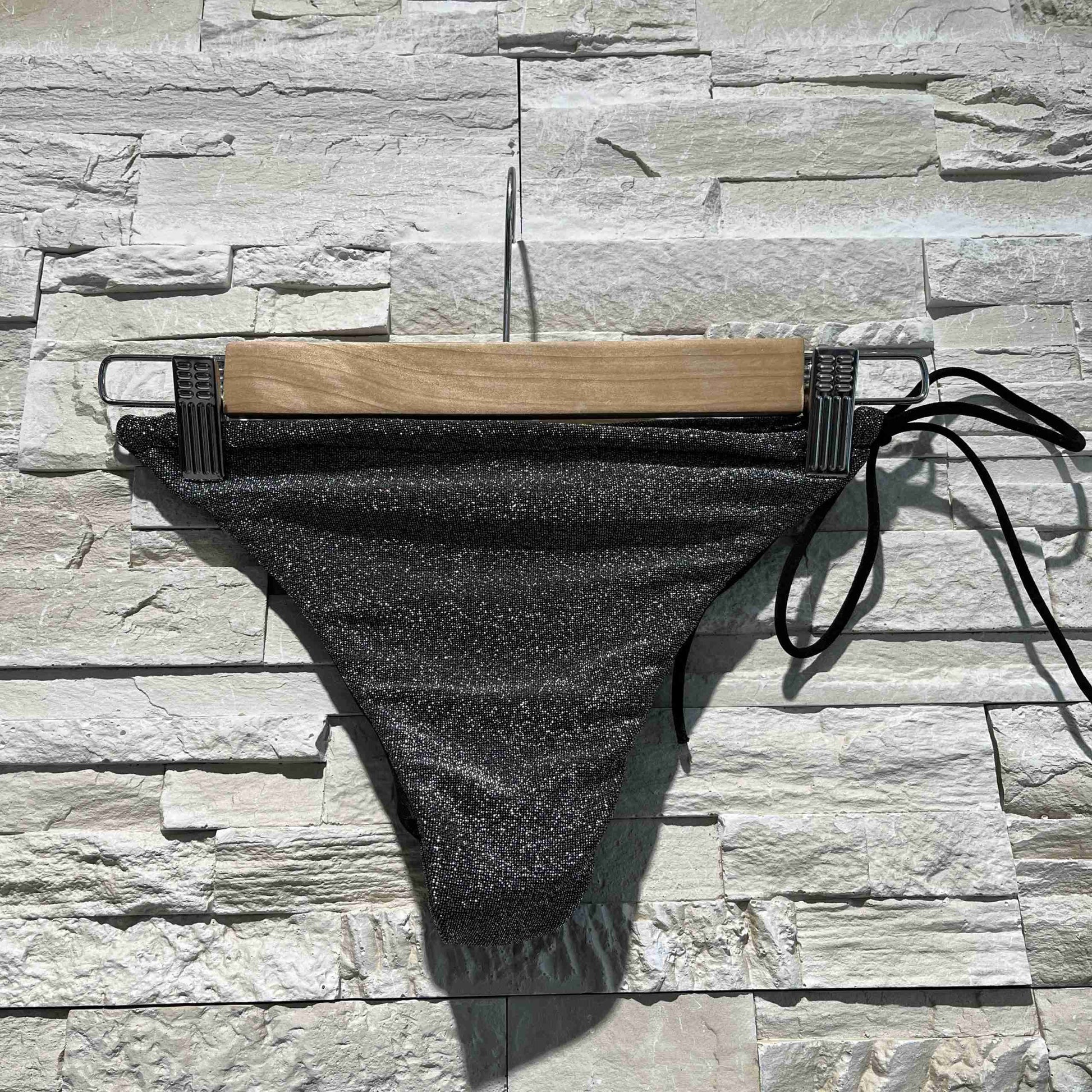 Bikini lurex con fiocchetto laterale