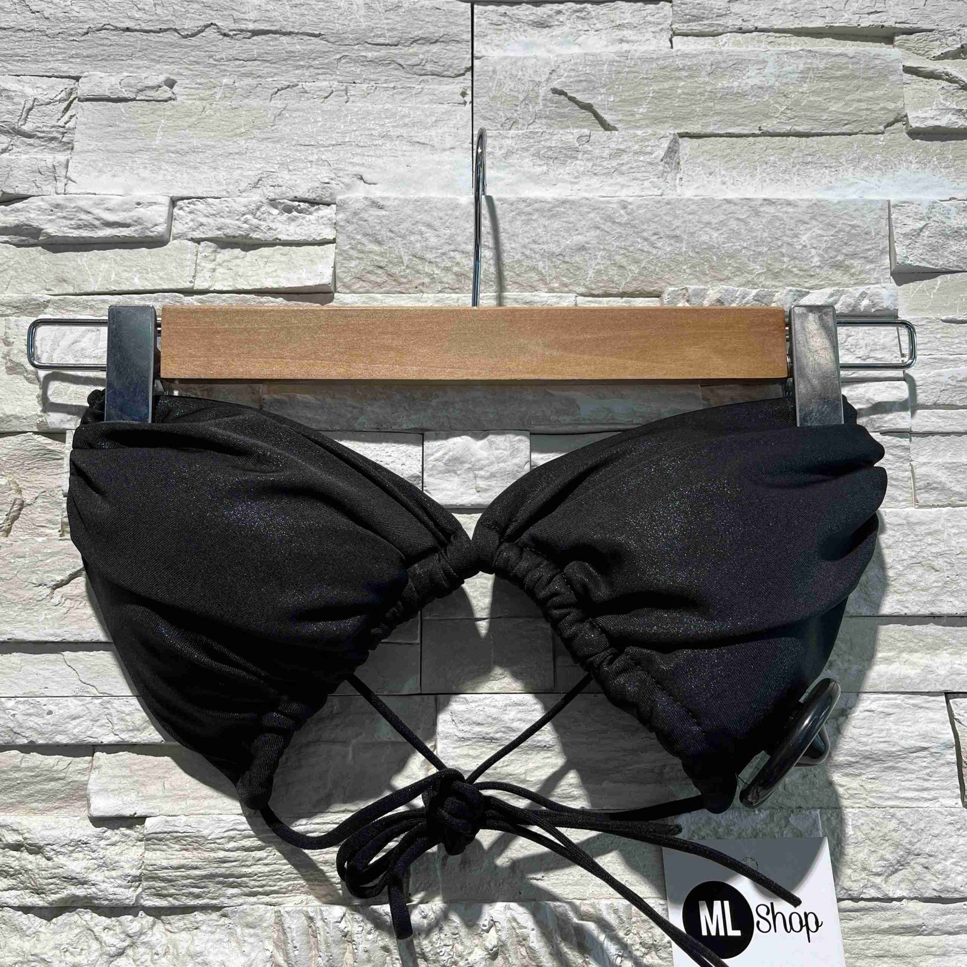 Bikini satinato con glitter