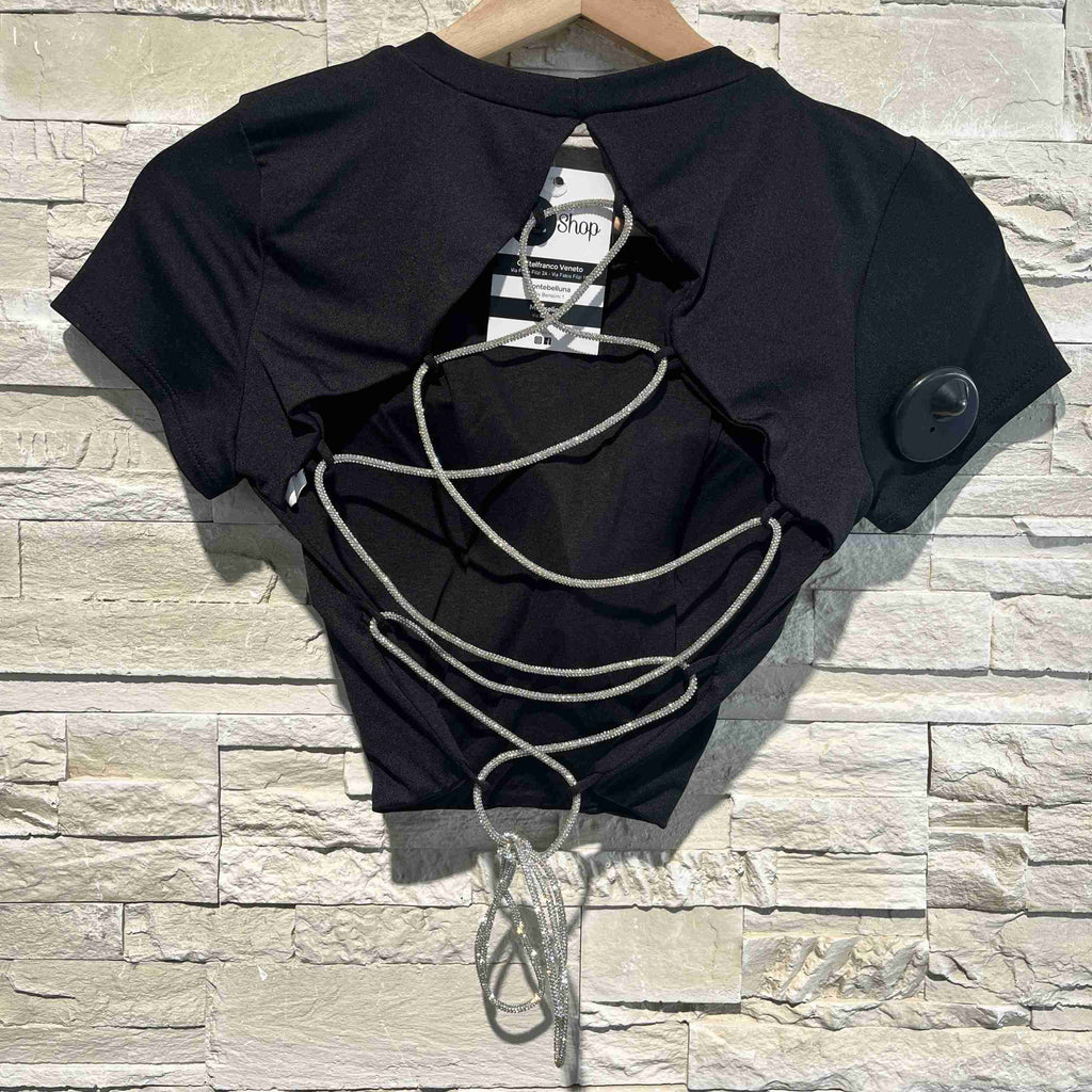 Top laccio glitter