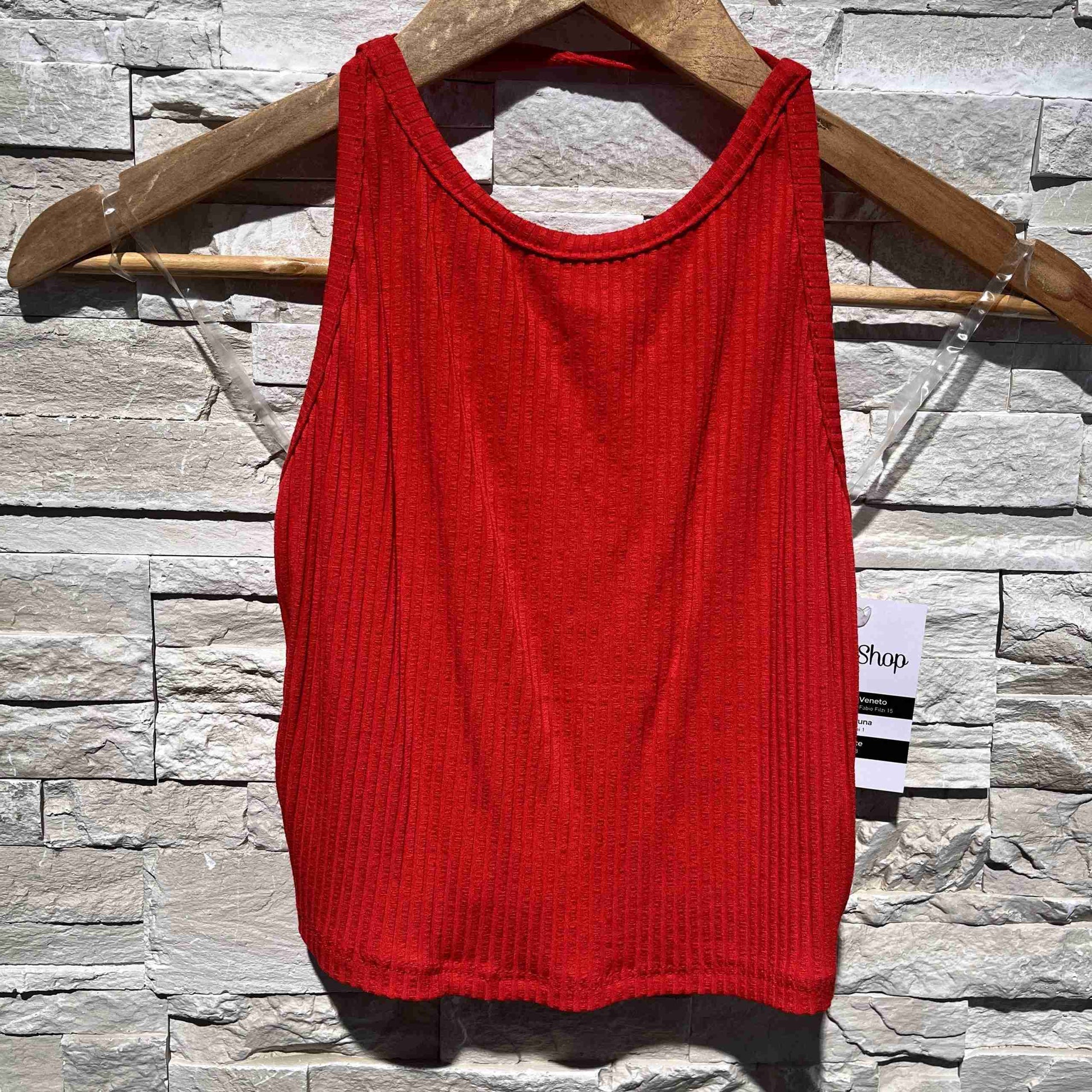 Top costine incrociato