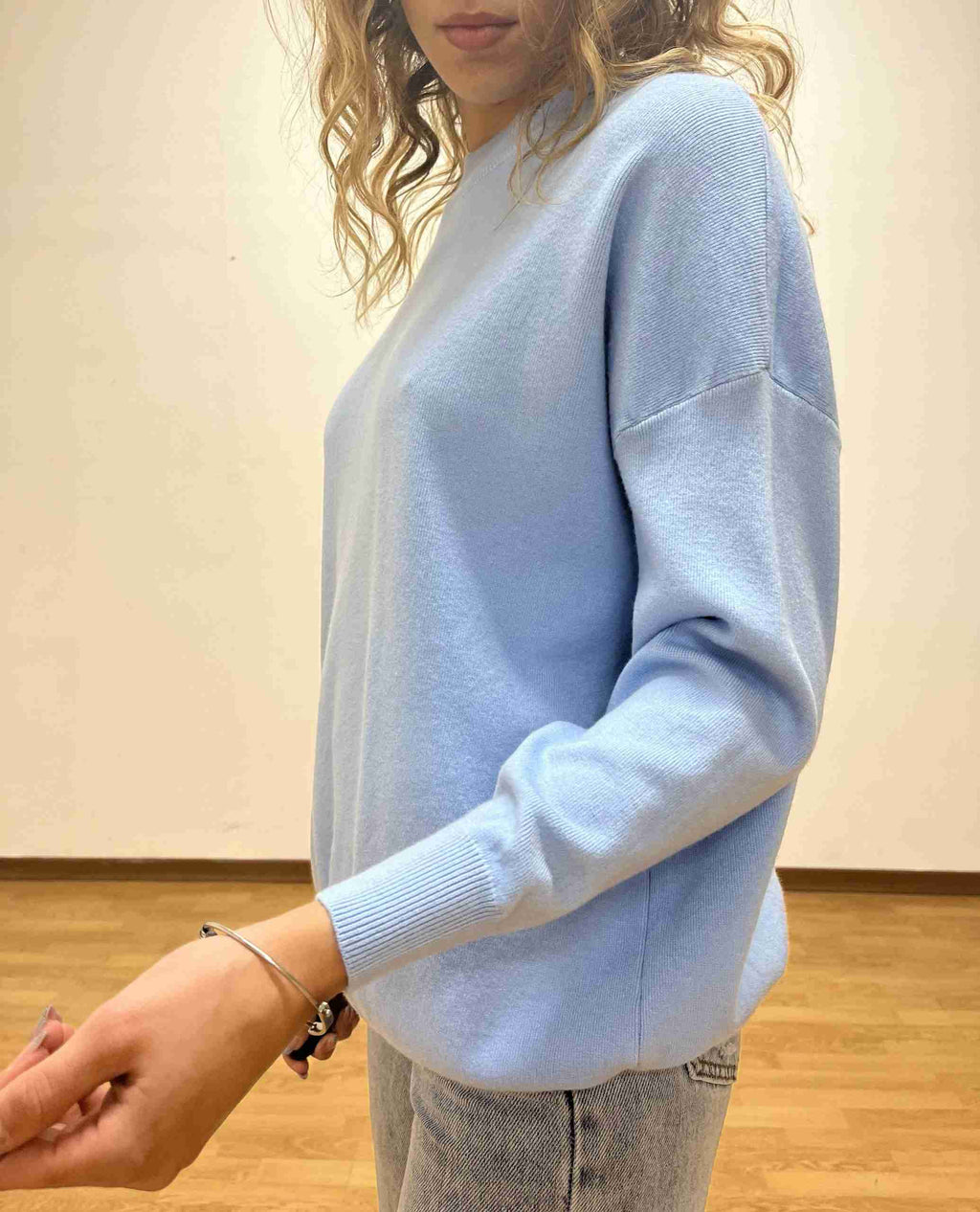 Maglione over girocollo